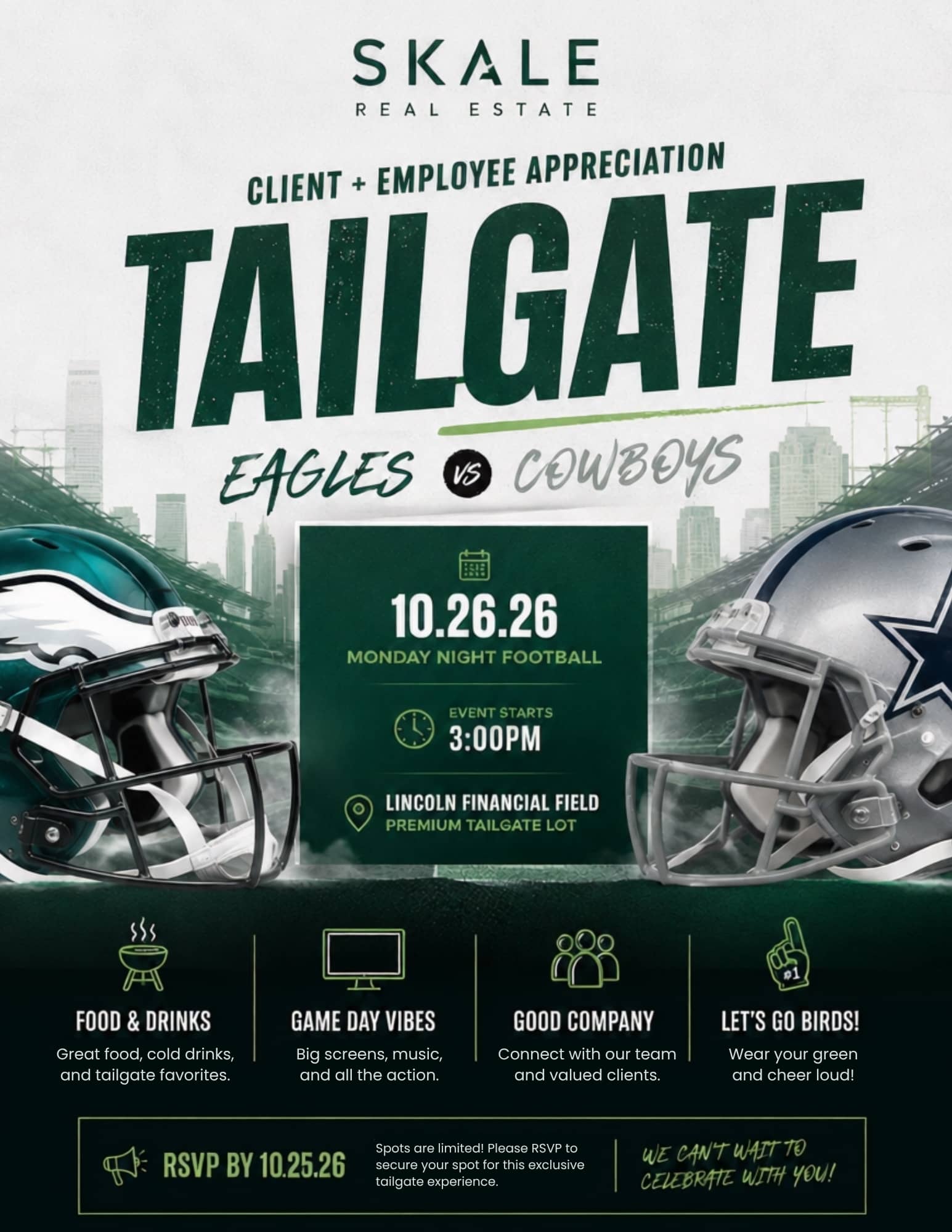 Skale RE | Eagles v. Cowboys MNF Tailgate