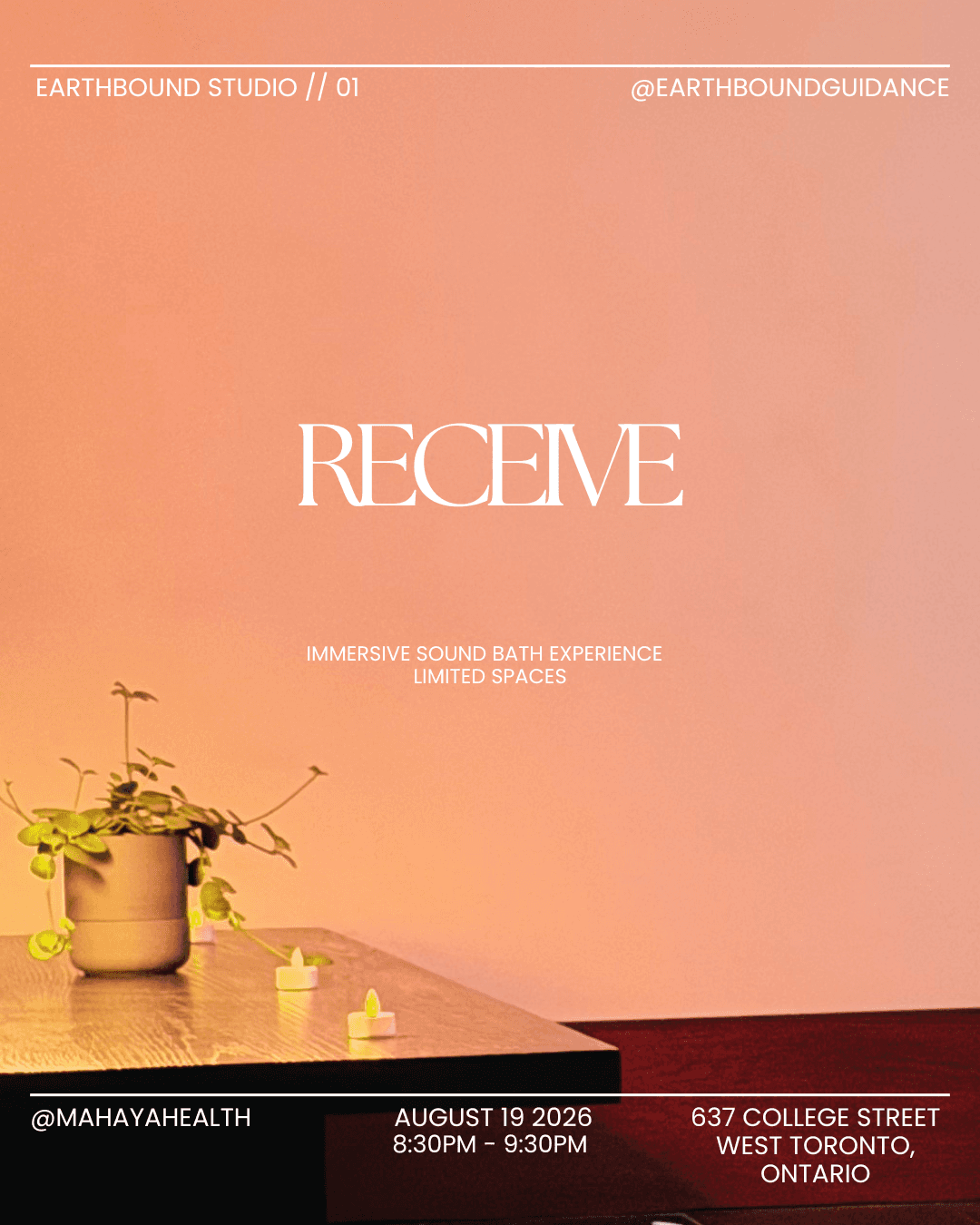 EARTHBOUND STUDIO 01 // RECEIVE