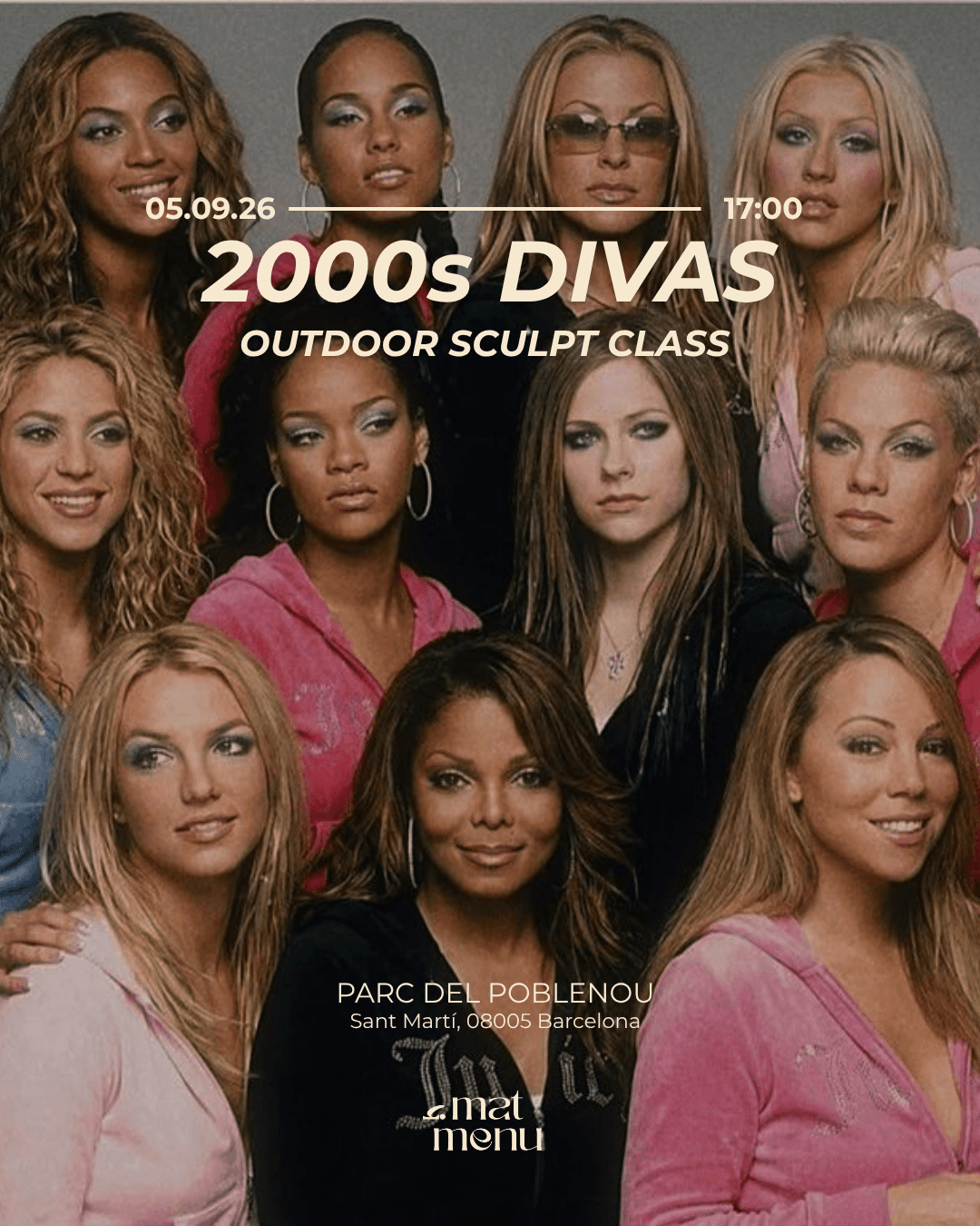 2000s Divas outdoor Sculpt class - Mat Menu