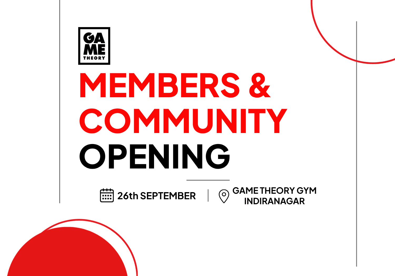 Game Theory Gym - Members & Community Opening