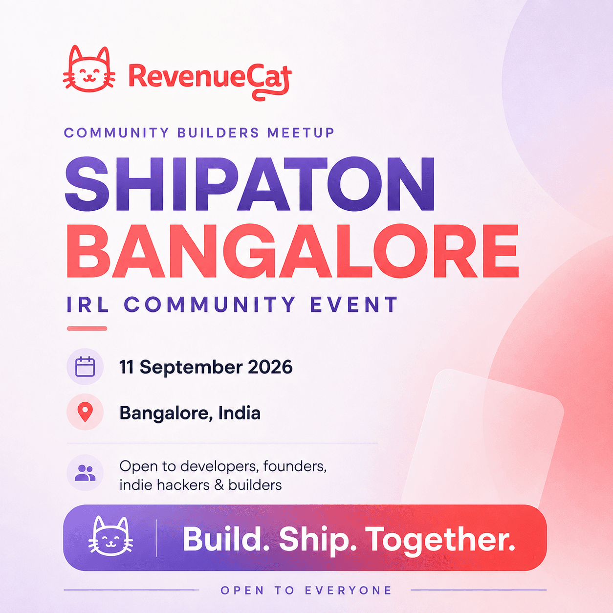 Shipaton: Bangalore Builders Meetup