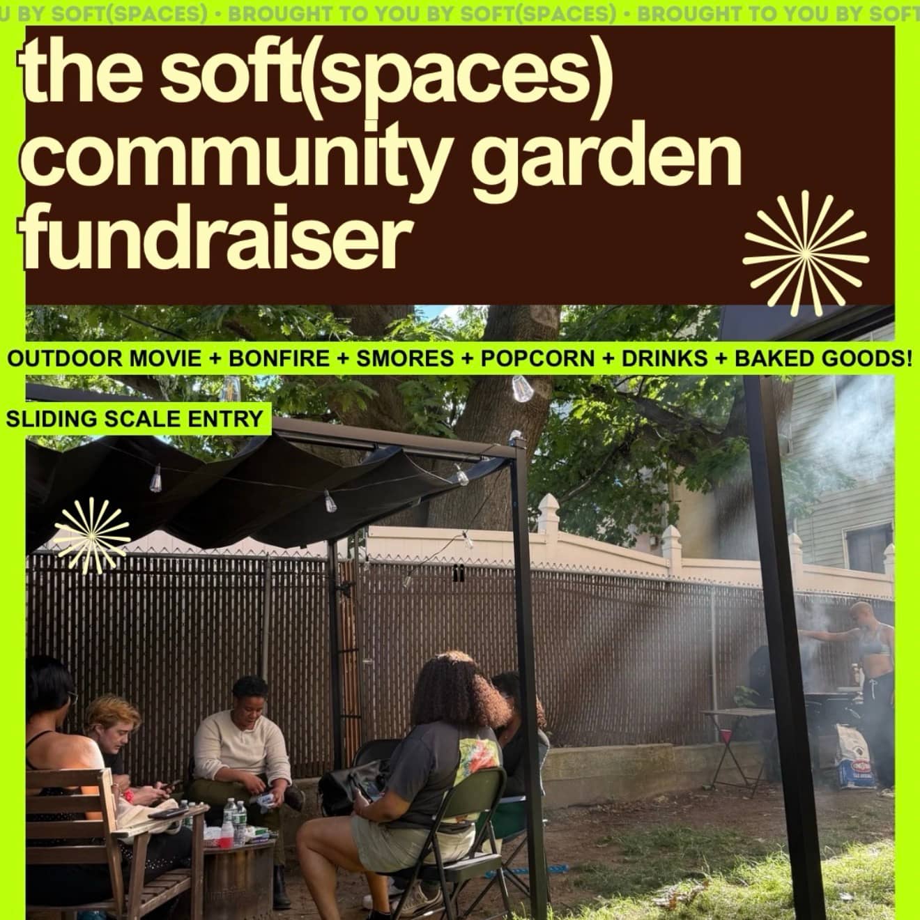 soft(spaces) community garden fundraiser 🌱🎉
