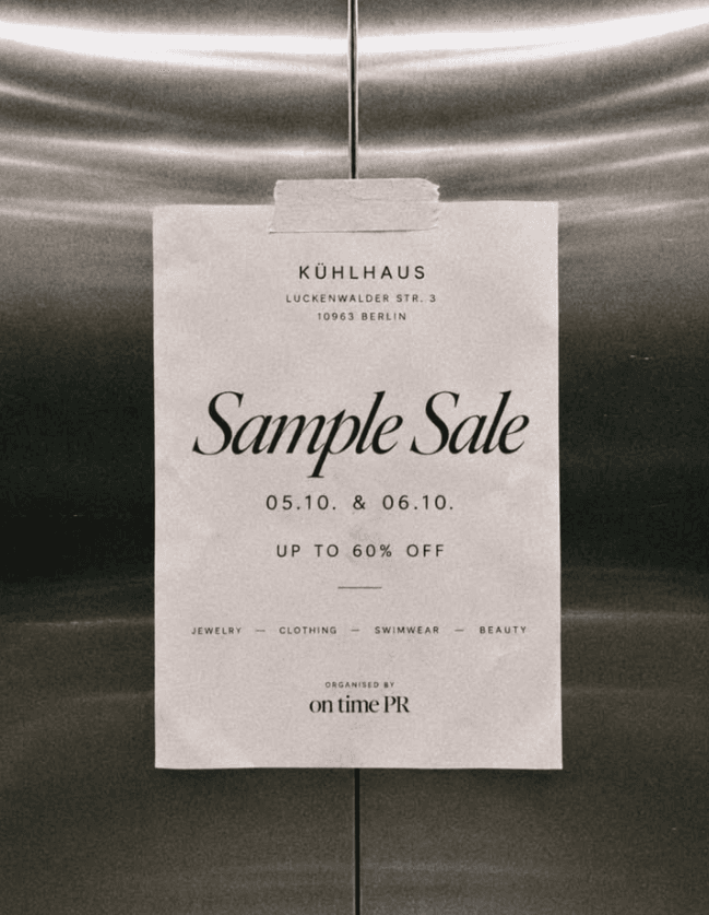Sample Sale