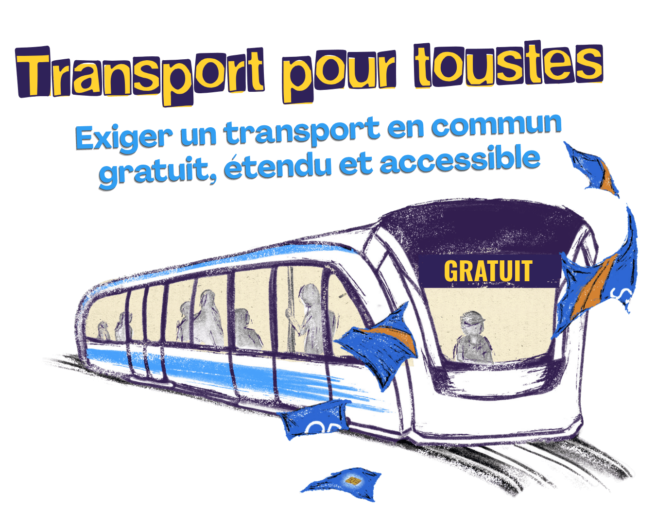 Transport pour toustes : Exiger un transport en commun gratuit, étendu et accessible avec Justice Climatique Montréal
