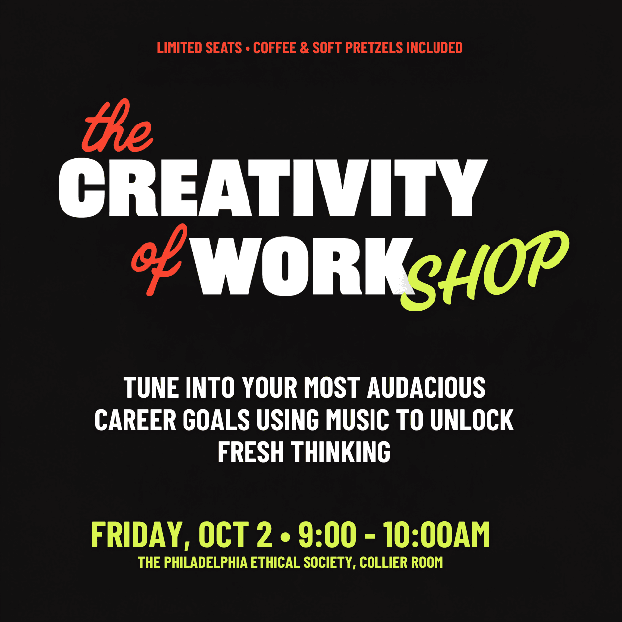 The Creativity of Work*shop*: Create Your 2027 Career Vision