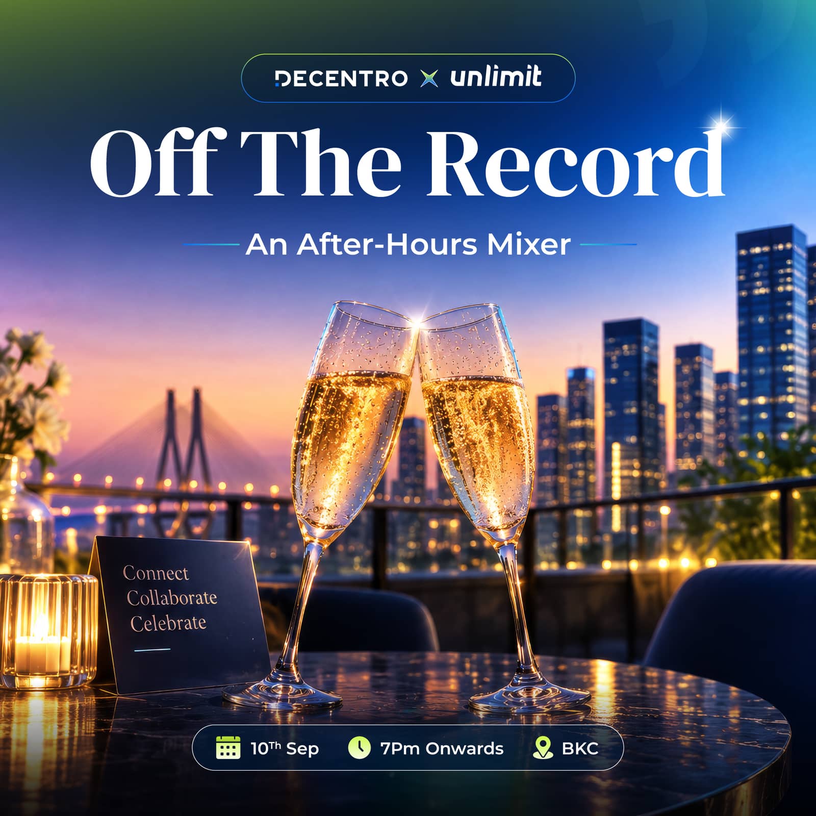 Off The Record An After-Hours Mixer | Decentro × Unlimit