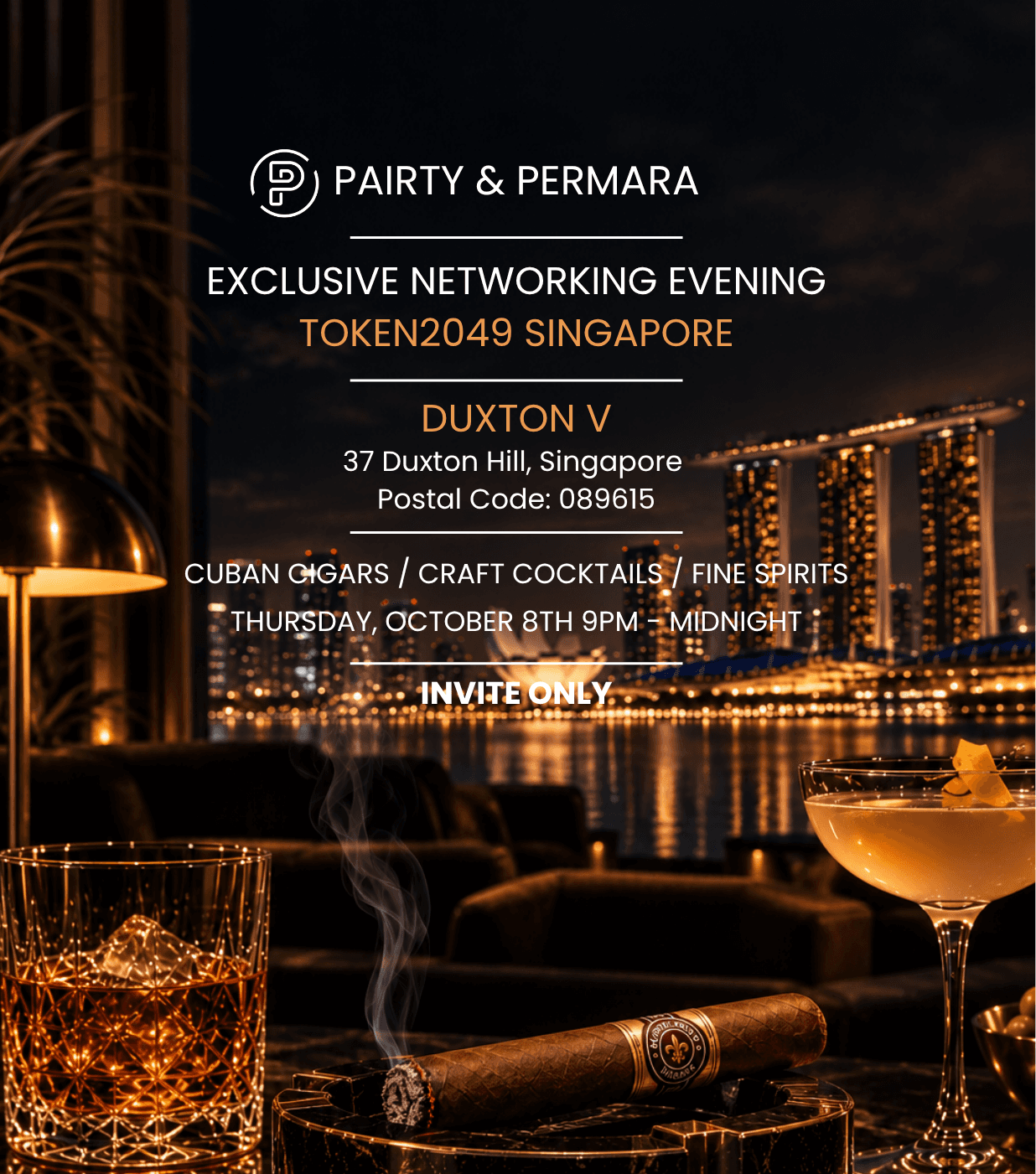 PAIRTY & PERMARA Exclusive Networking Evening Token2049 Singapore