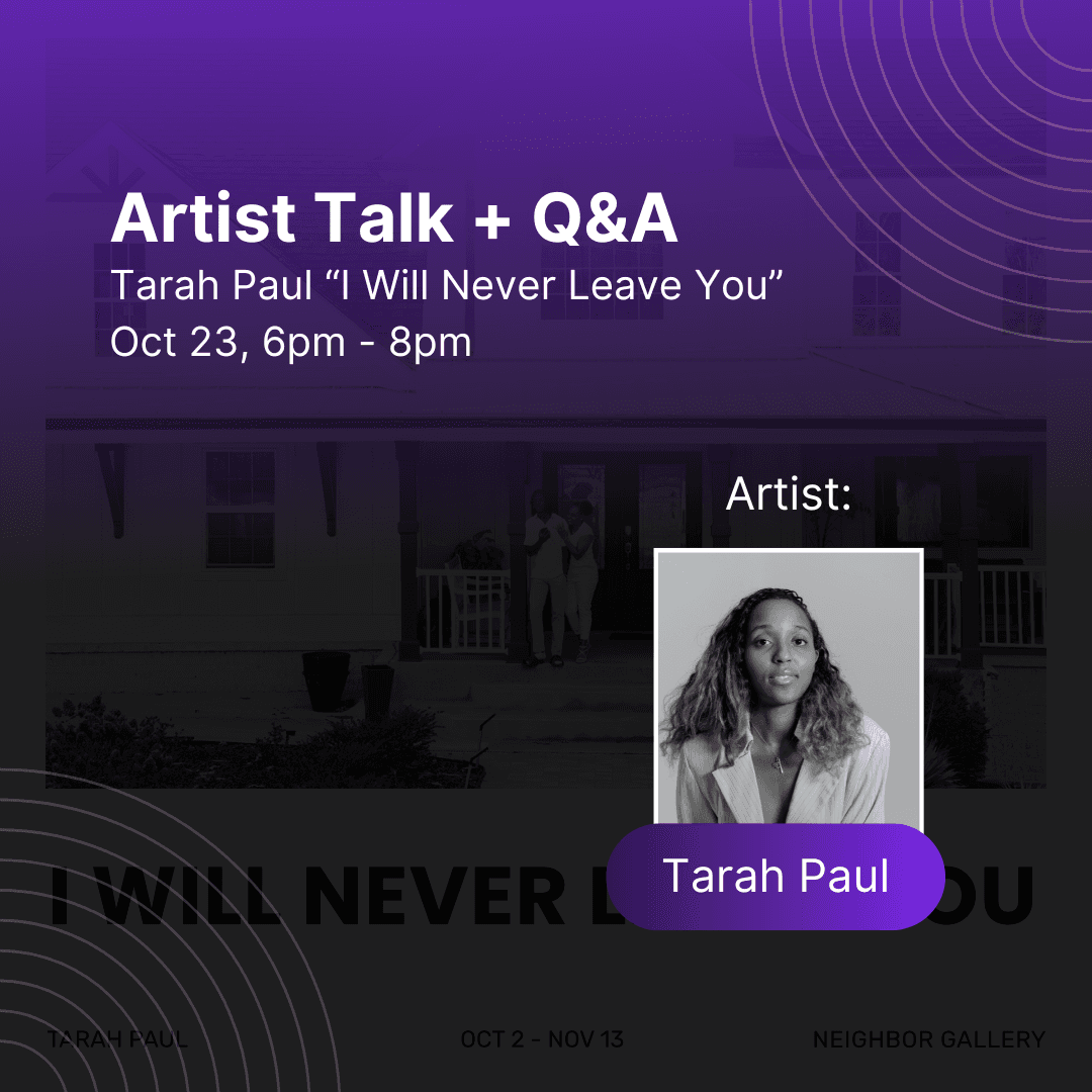 In Conversation: Tarah Paul Artist Talk + Q&A