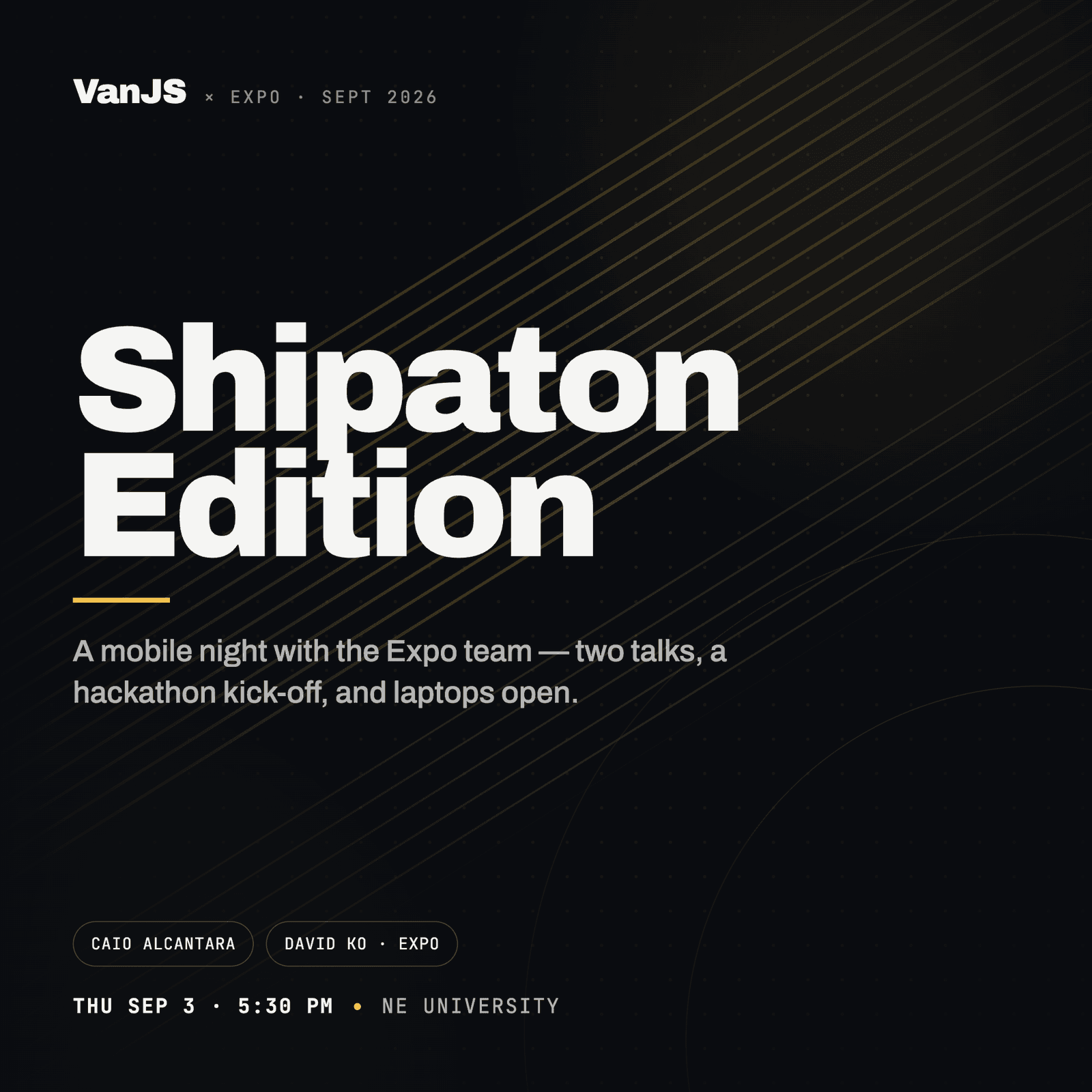 VanJS September 2026 — Shipaton Edition, powered by Expo 🚀