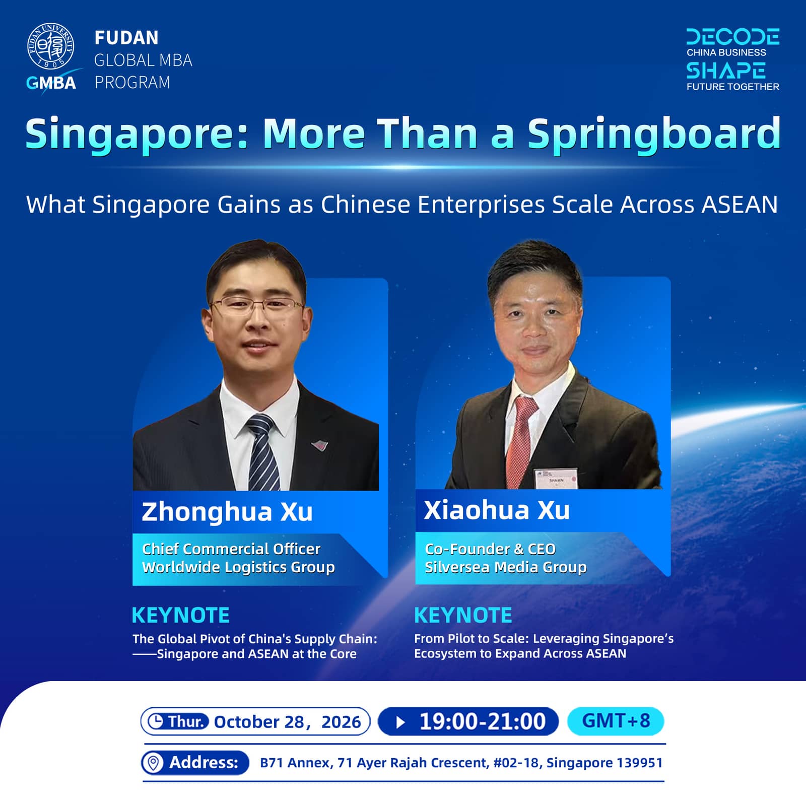 Beyond the Springboard: Chinese Firms Scaling ASEAN via Singapore[Panel & Networking]