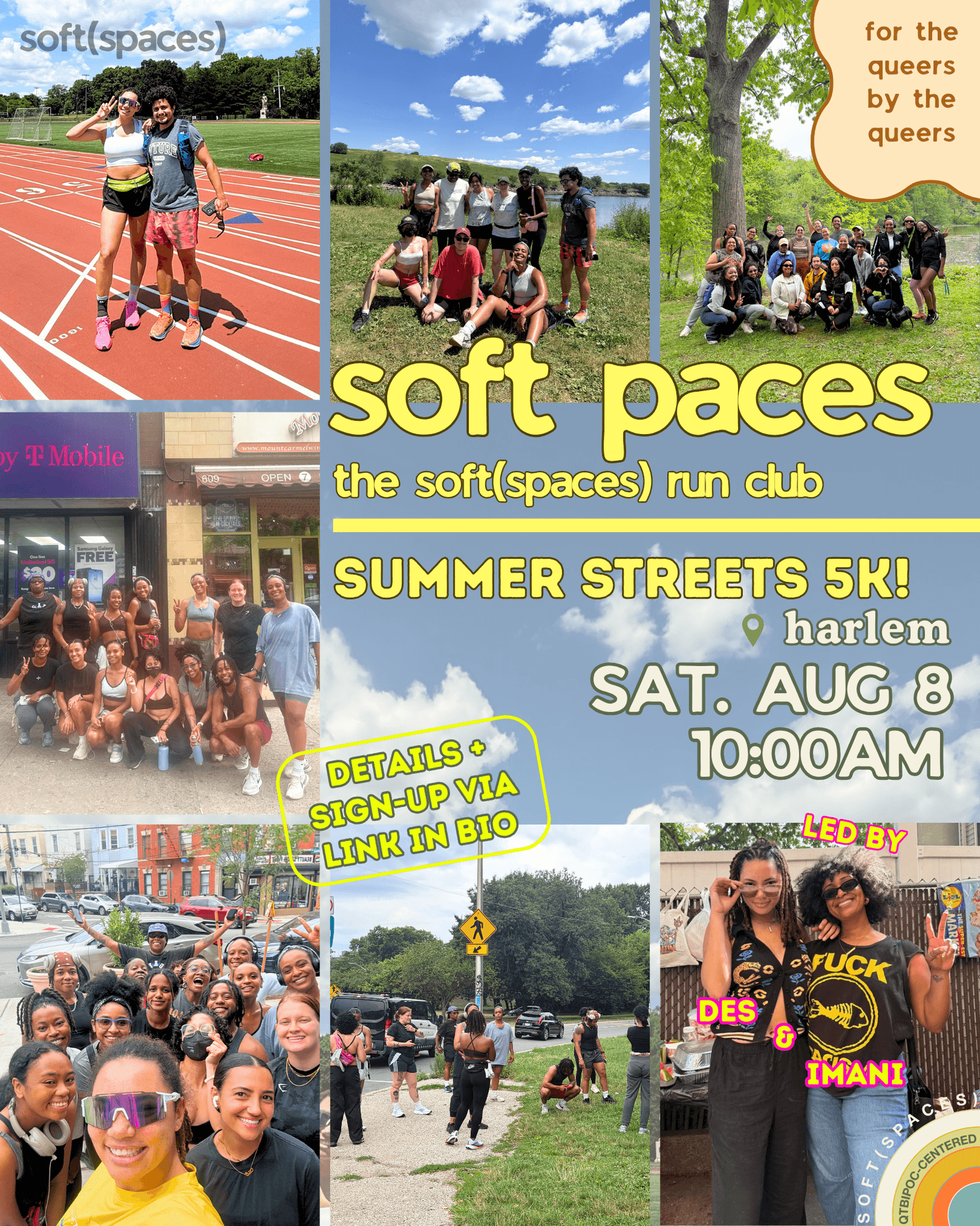 SOFT PACES – the soft(spaces) run club: Summer Streets 5K [Harlem] ☀️