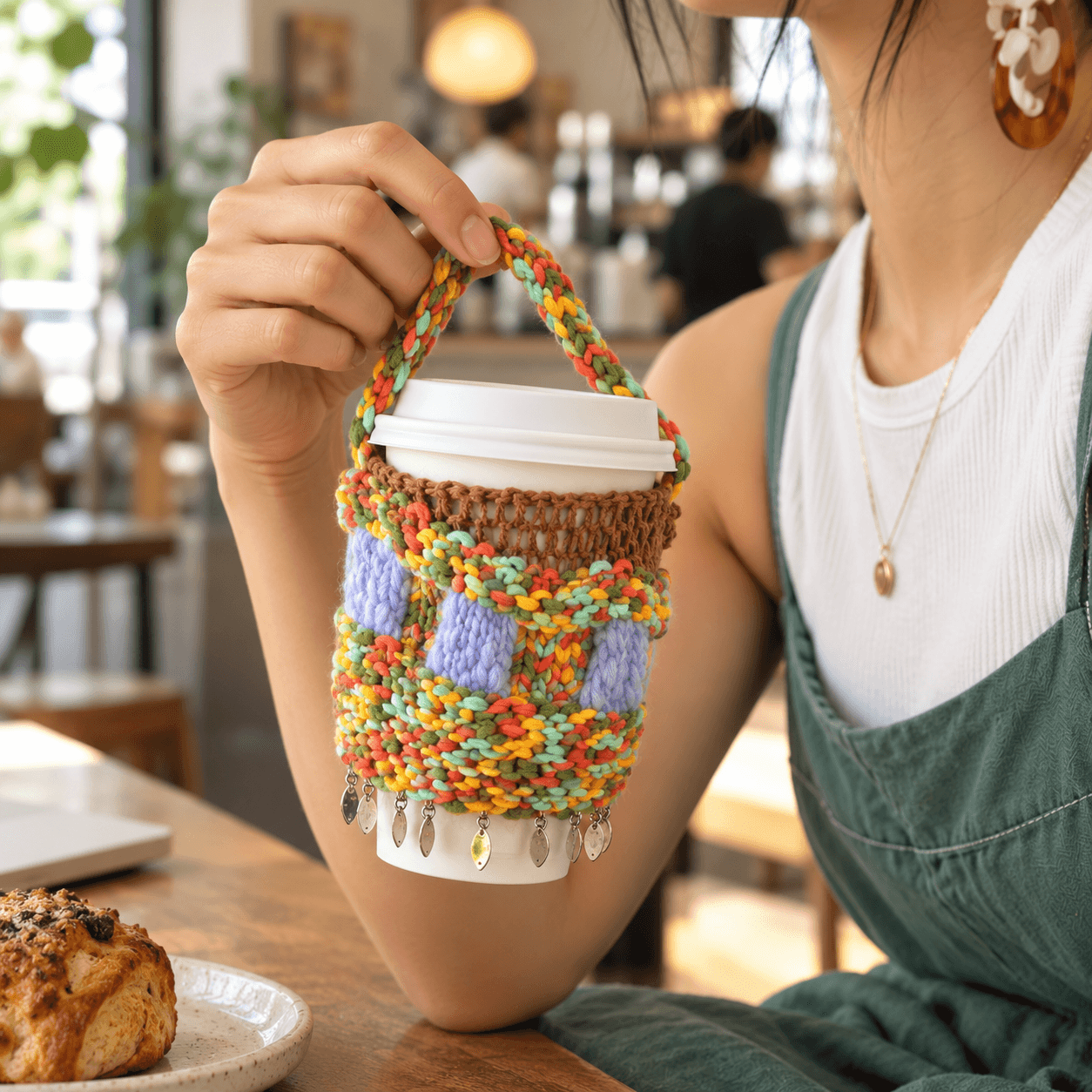 Make Your Own Knitted Coffee Cozy at 20g