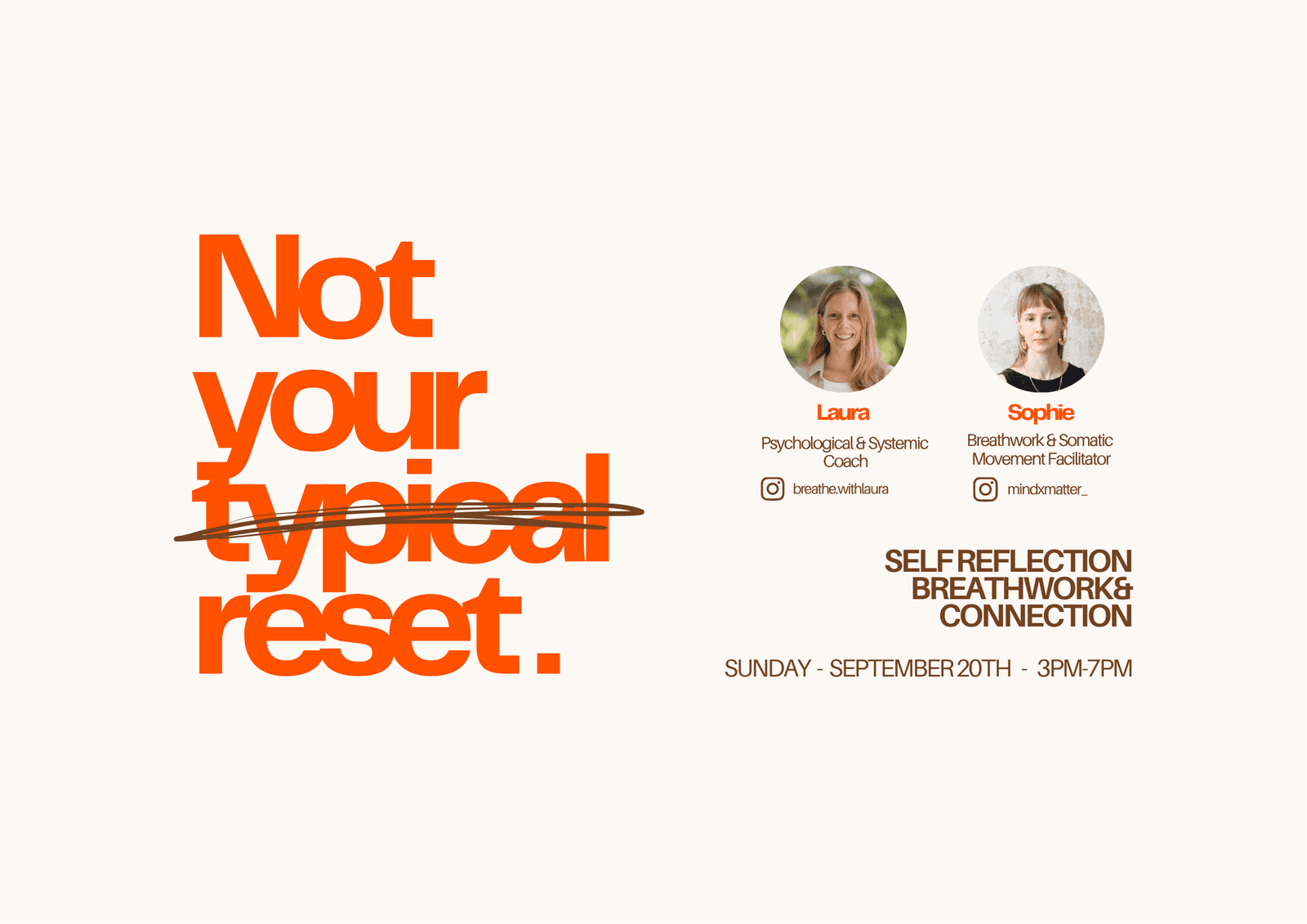 Not your typical reset / Coaching, Breathwork & Connection (~4hrs)