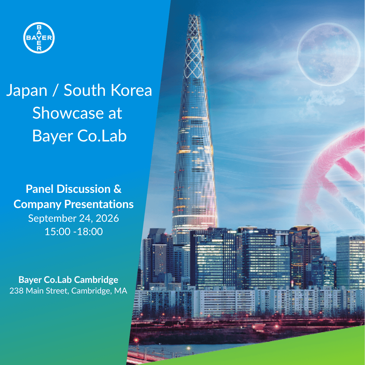 Japan & Korea Biotech Showcase at Bayer Co.Lab Cambridge