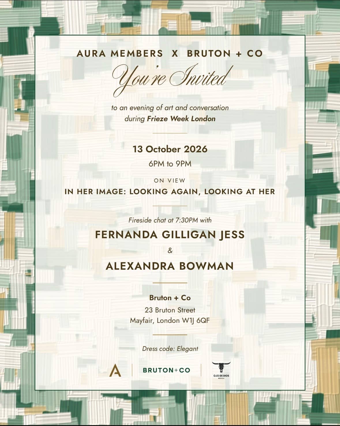 Aura Members X Bruton + co Frieze Week Event