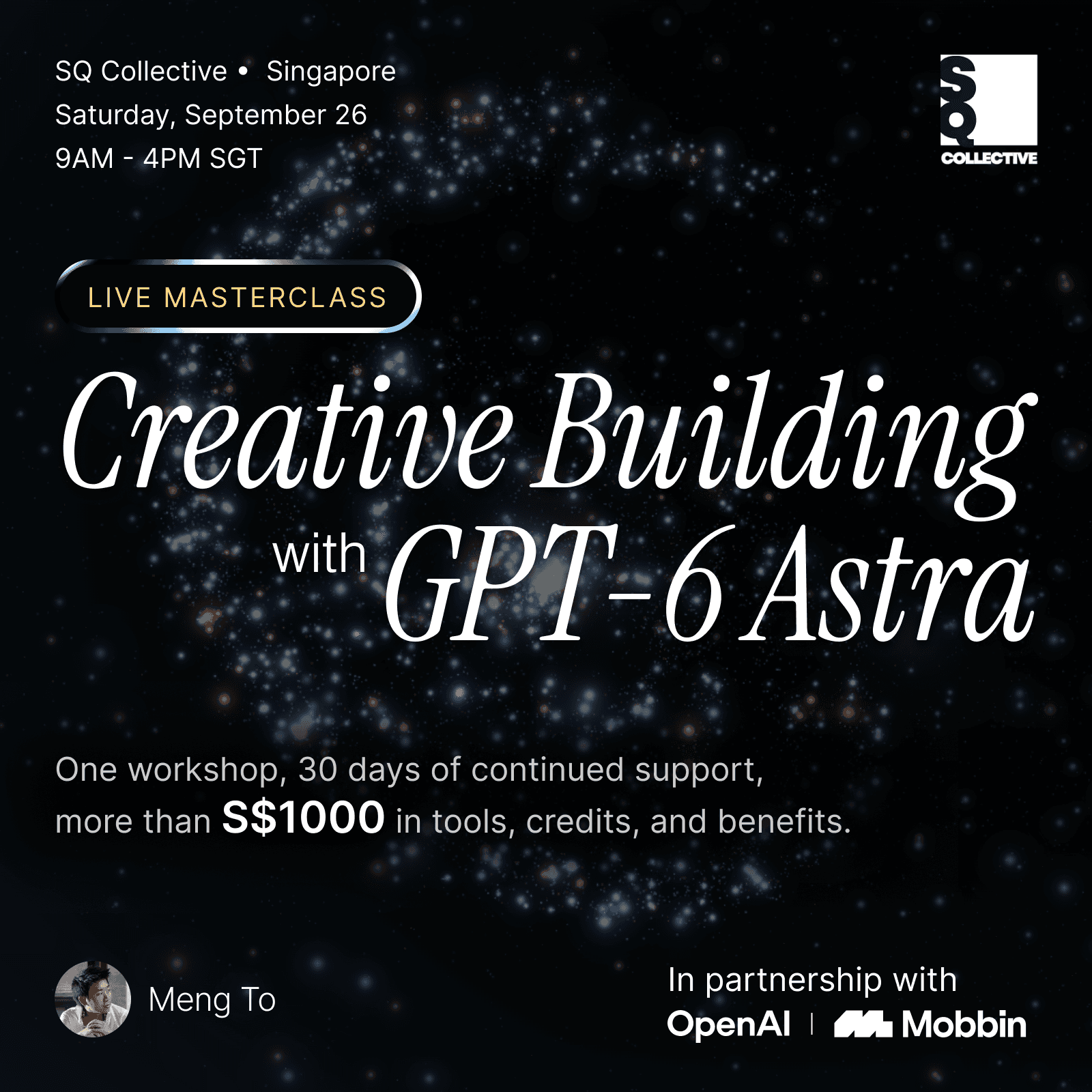 Creative Building with GPT-6 Astra: Live Masterclass with Meng To, Season 2