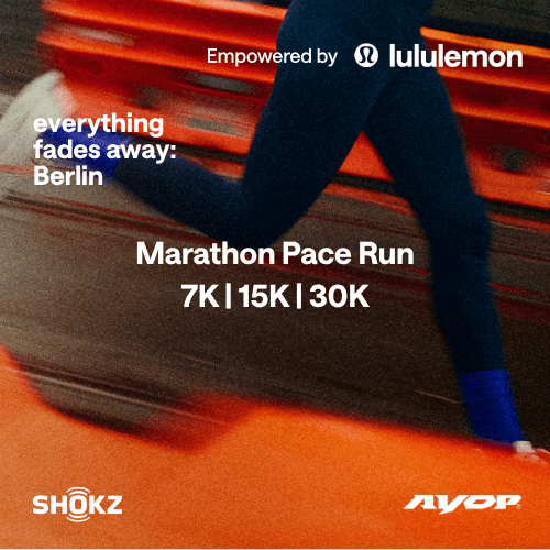 Marathon Pace Run #1: AYOP x Shokz x lululemon 7K / 15K / 30K