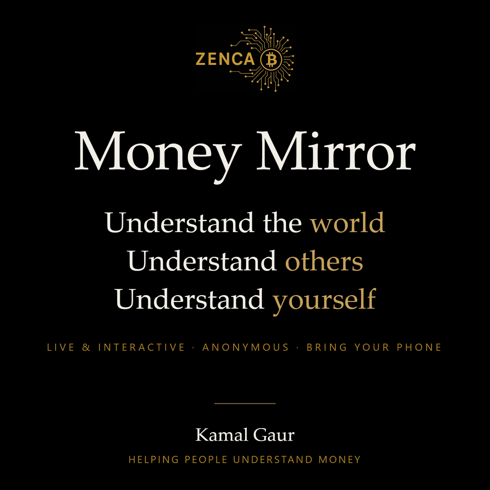 Money Mirror: A live session on money — with the room as the data.
