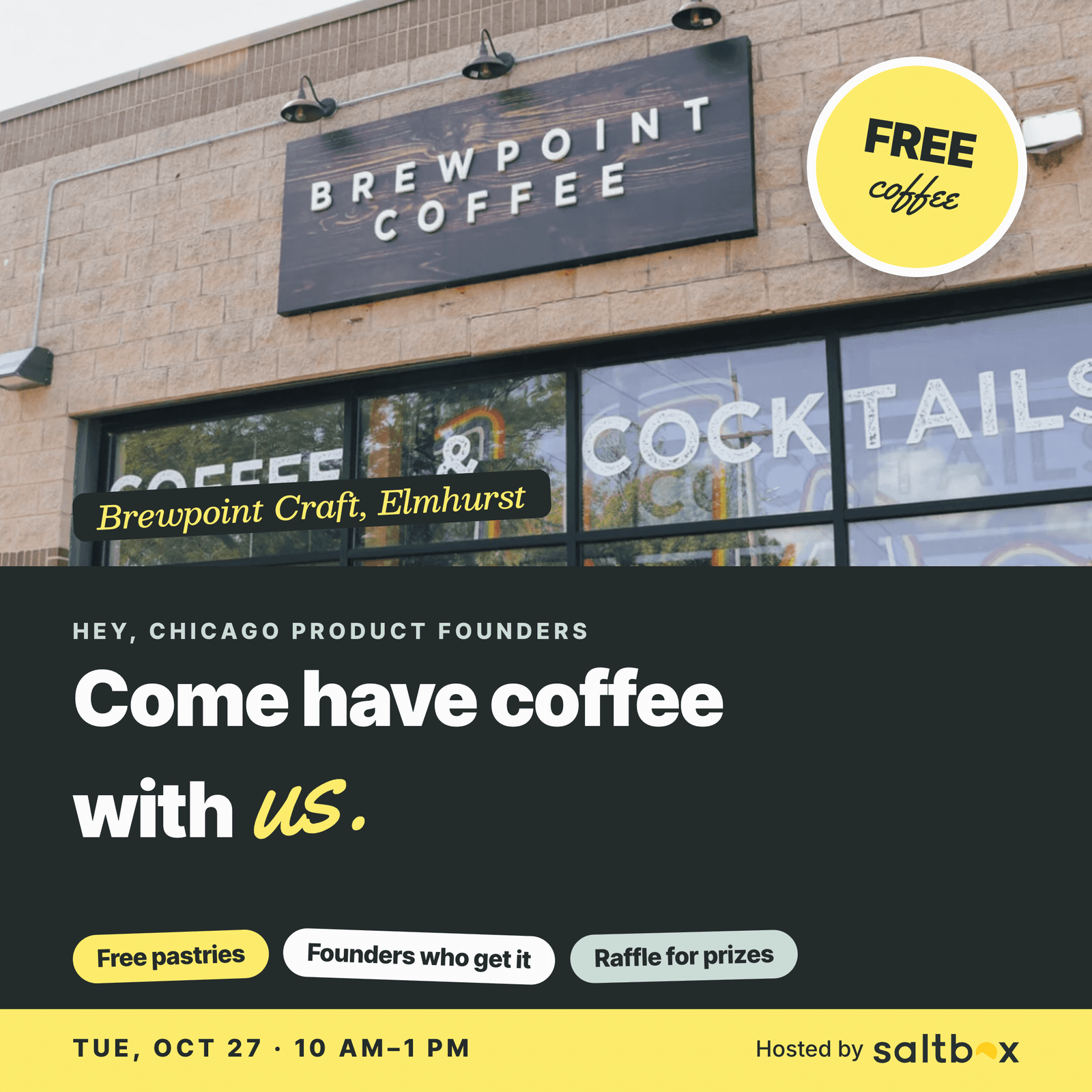 Ship and Sip: A Coffee shop pop-up for product-based business at Brewpoint Craft in Elmhurst