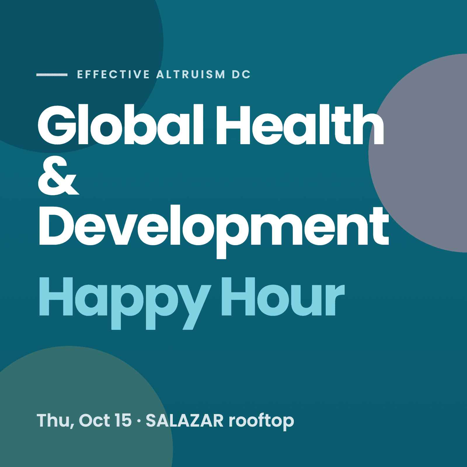 EA DC Global Health and Development Happy Hour