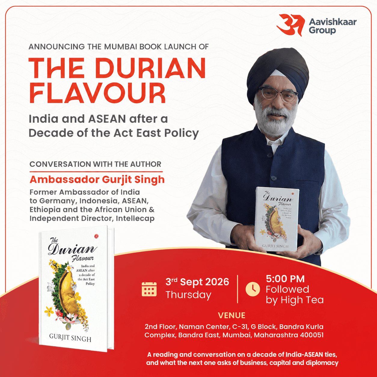Exclusive Book Launch of ‘The Durian Flavour’ - By Shri. Gurjit Singh, Former Ambassador & Intellecap Board Member
