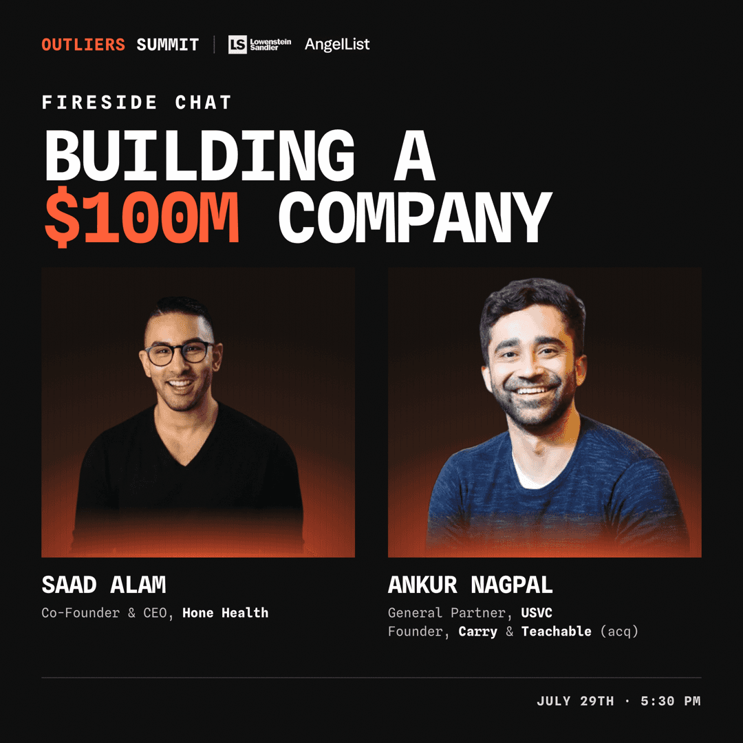 Building a $100M Company: An Evening with Saad Alam & Ankur Nagpal