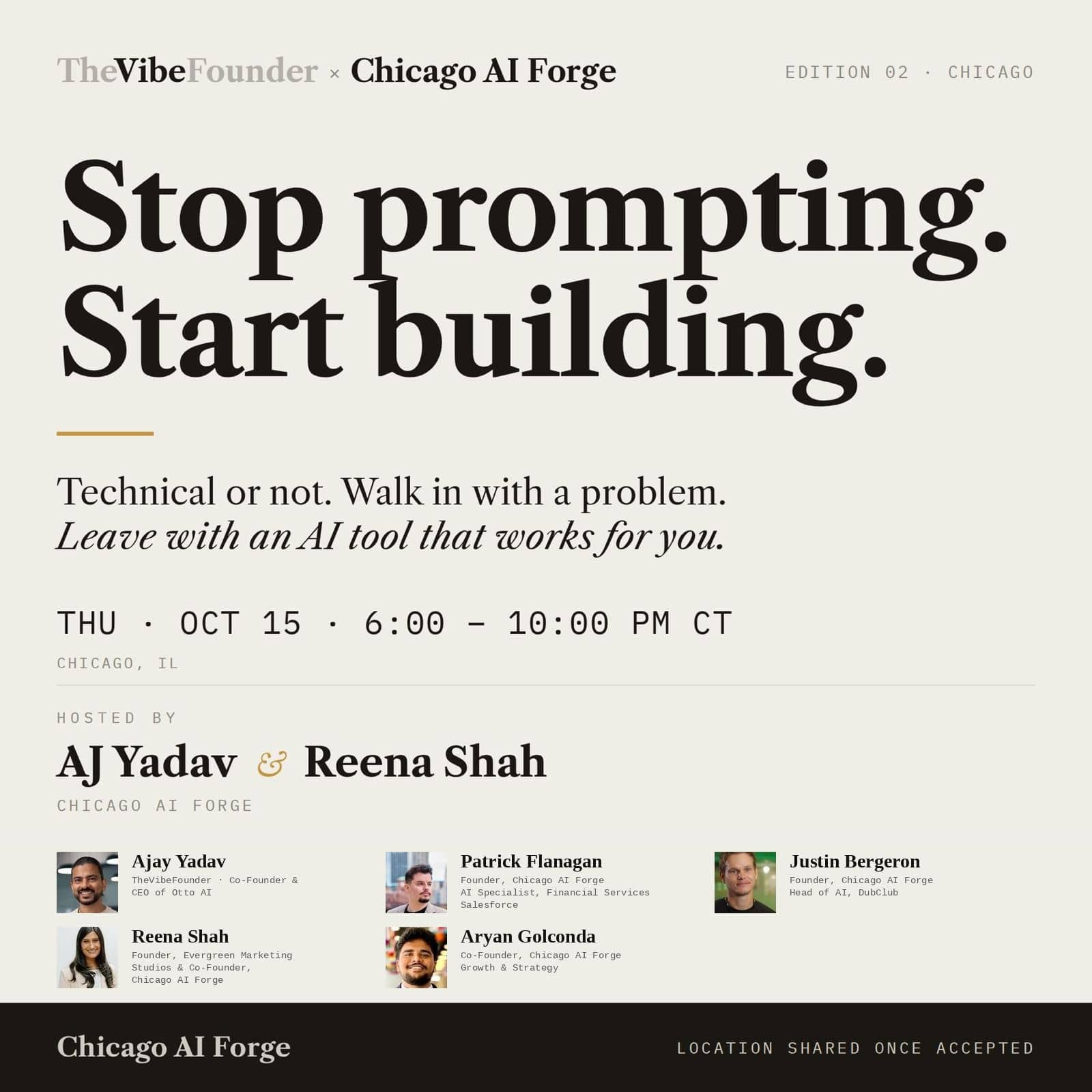 TheVibeFounder x Chicago AI Forge