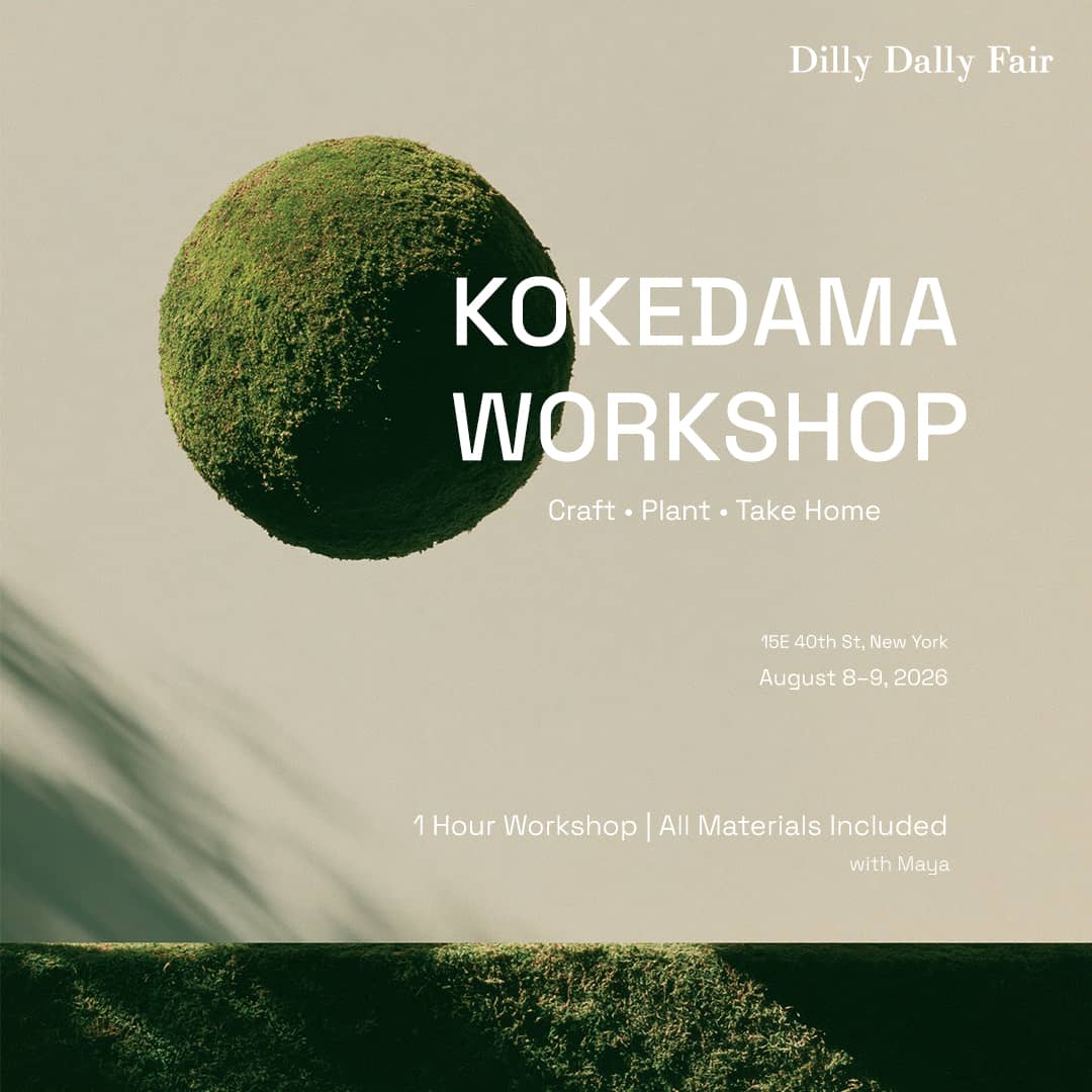 Kokedama Workshop 1 - Maya Li x Dilly Dally Fair