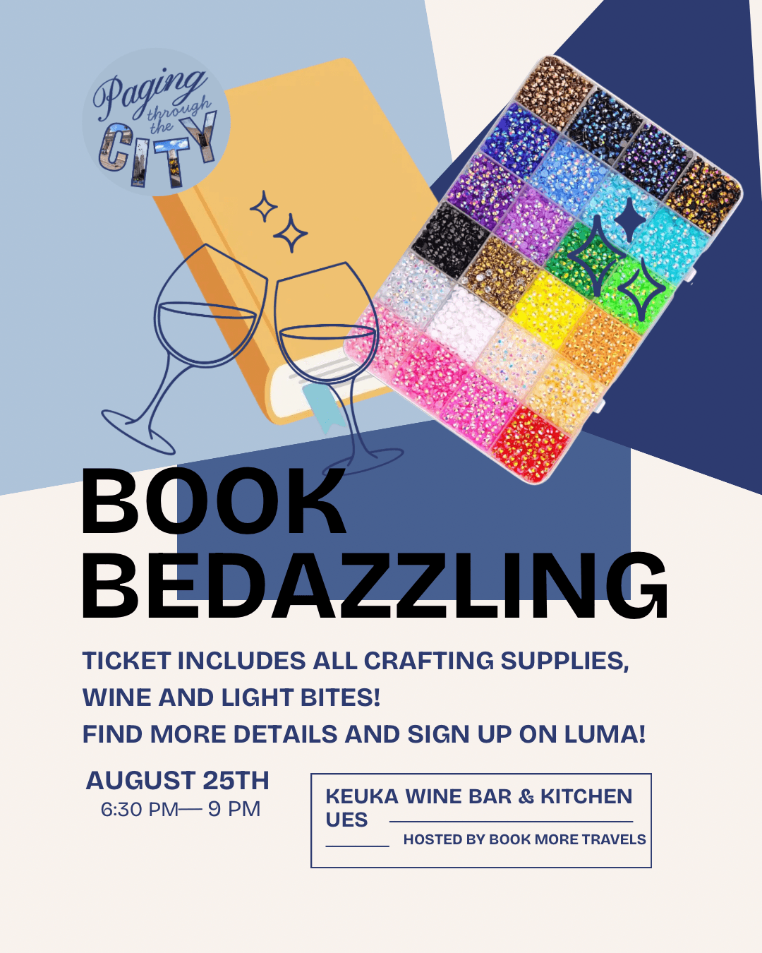 Bookish Crafty Night- Book Bedazzling
