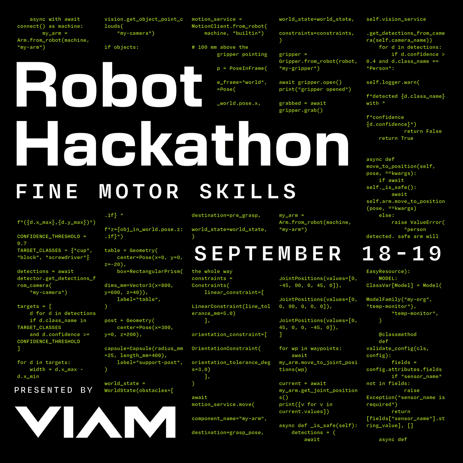 Robot Hackathon: Fine Motor Skills