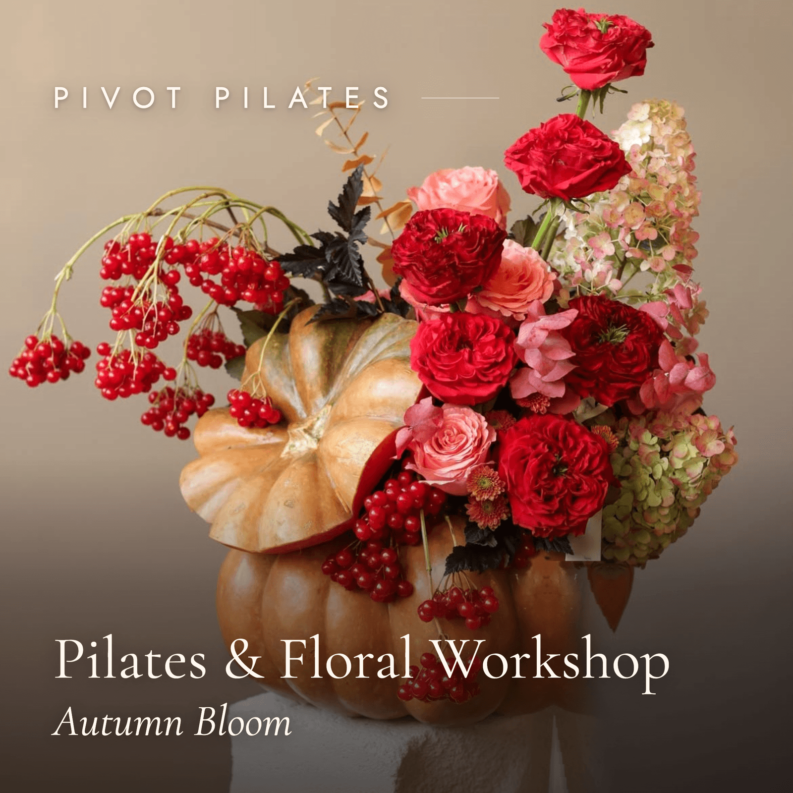Autumn Bloom: A Reformer Pilates & Floral Workshop