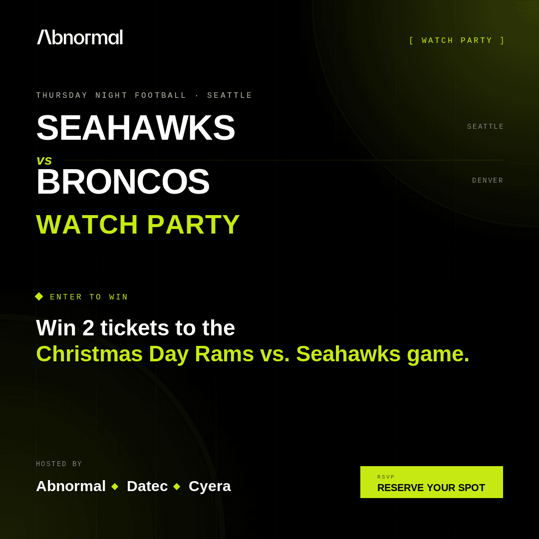 Abnormal AI x Datec x Cyera Seahawks Watch Party and Raffle