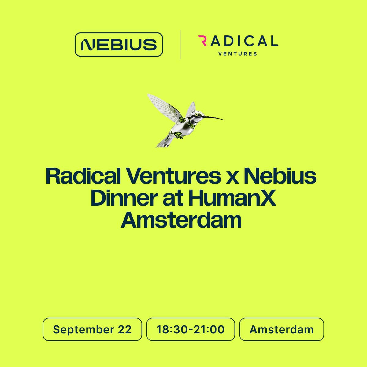 Radical Ventures x Nebius Dinner at HumanX Amsterdam