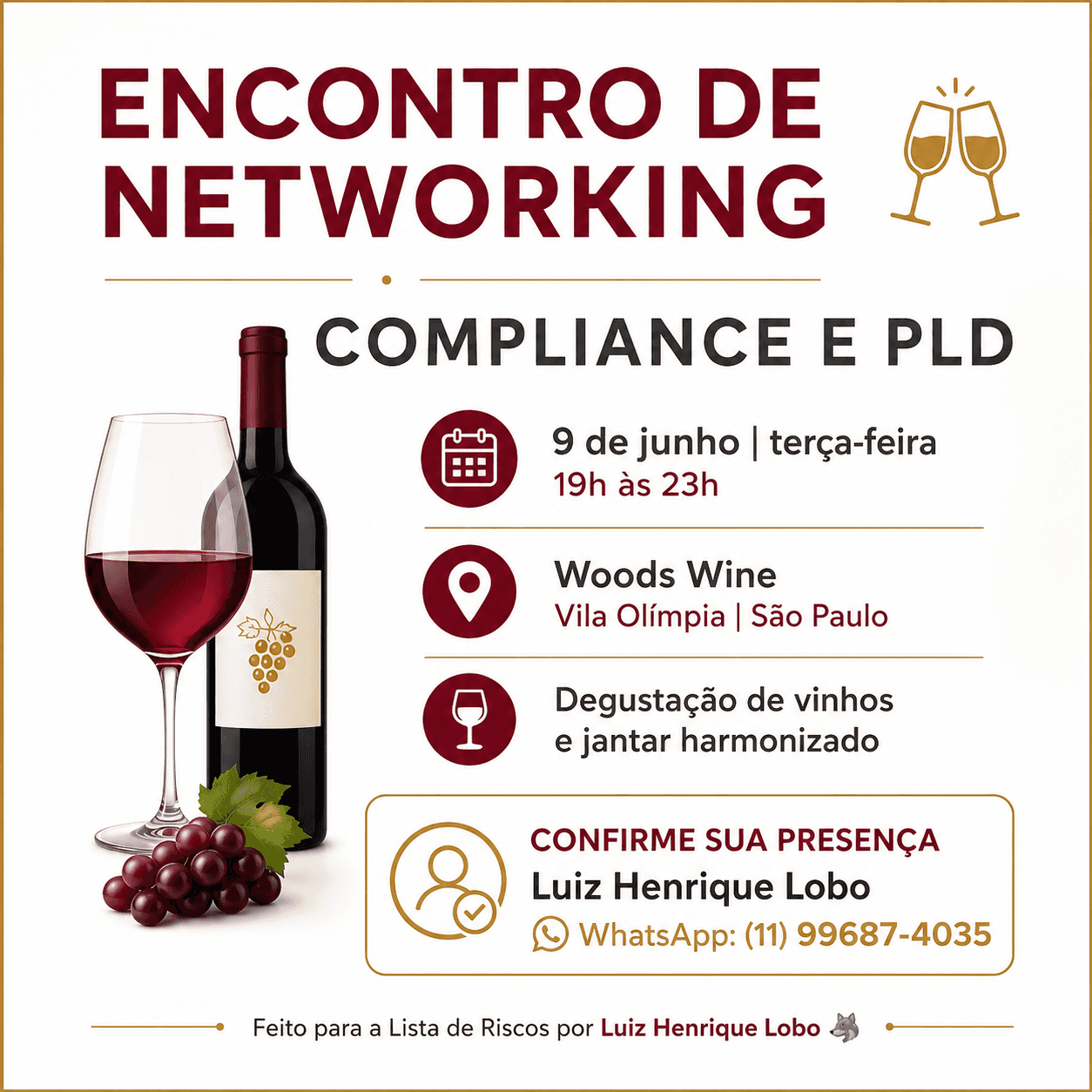 Compliance and AML Networking Event by Lista de Riscos