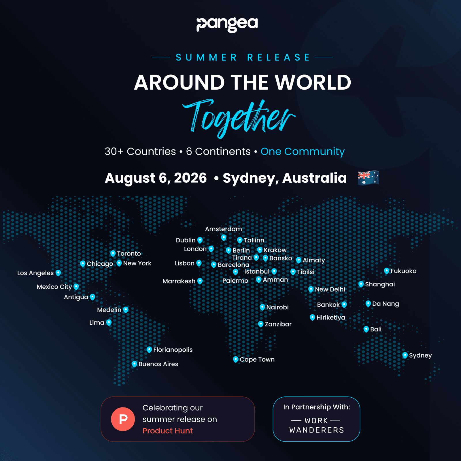 🇦🇺 Sydney (Australia) - Pangea Product Hunt Launch
