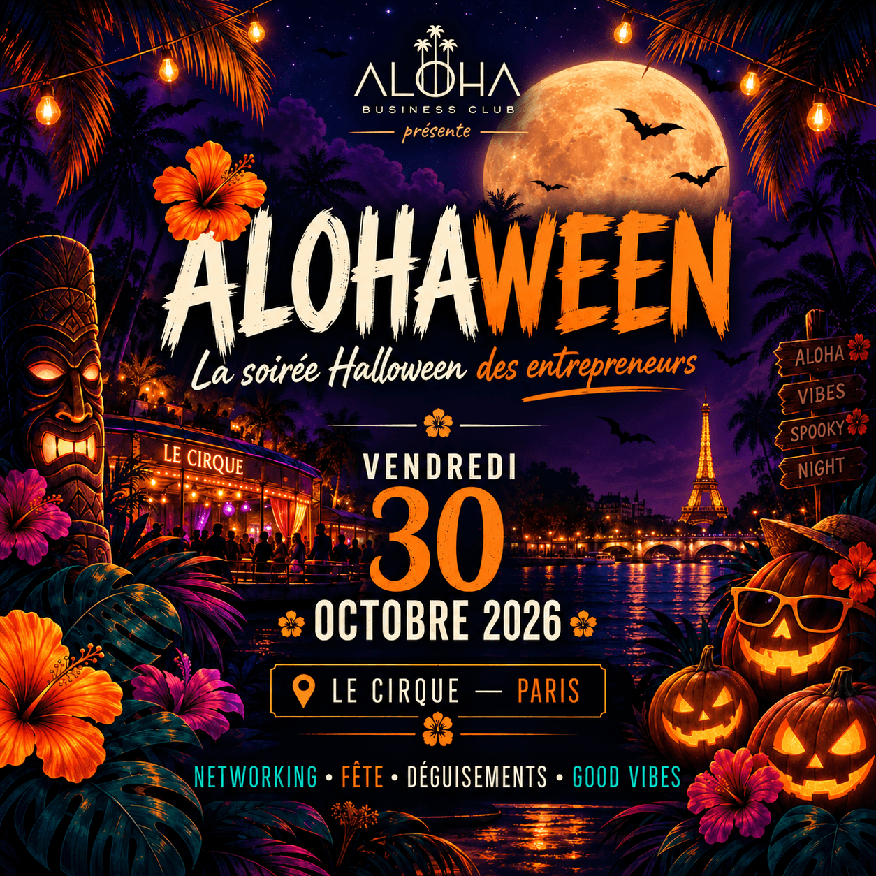 🎃 ALOHAWEEN — La soirée Halloween des entrepreneurs 👻🌴