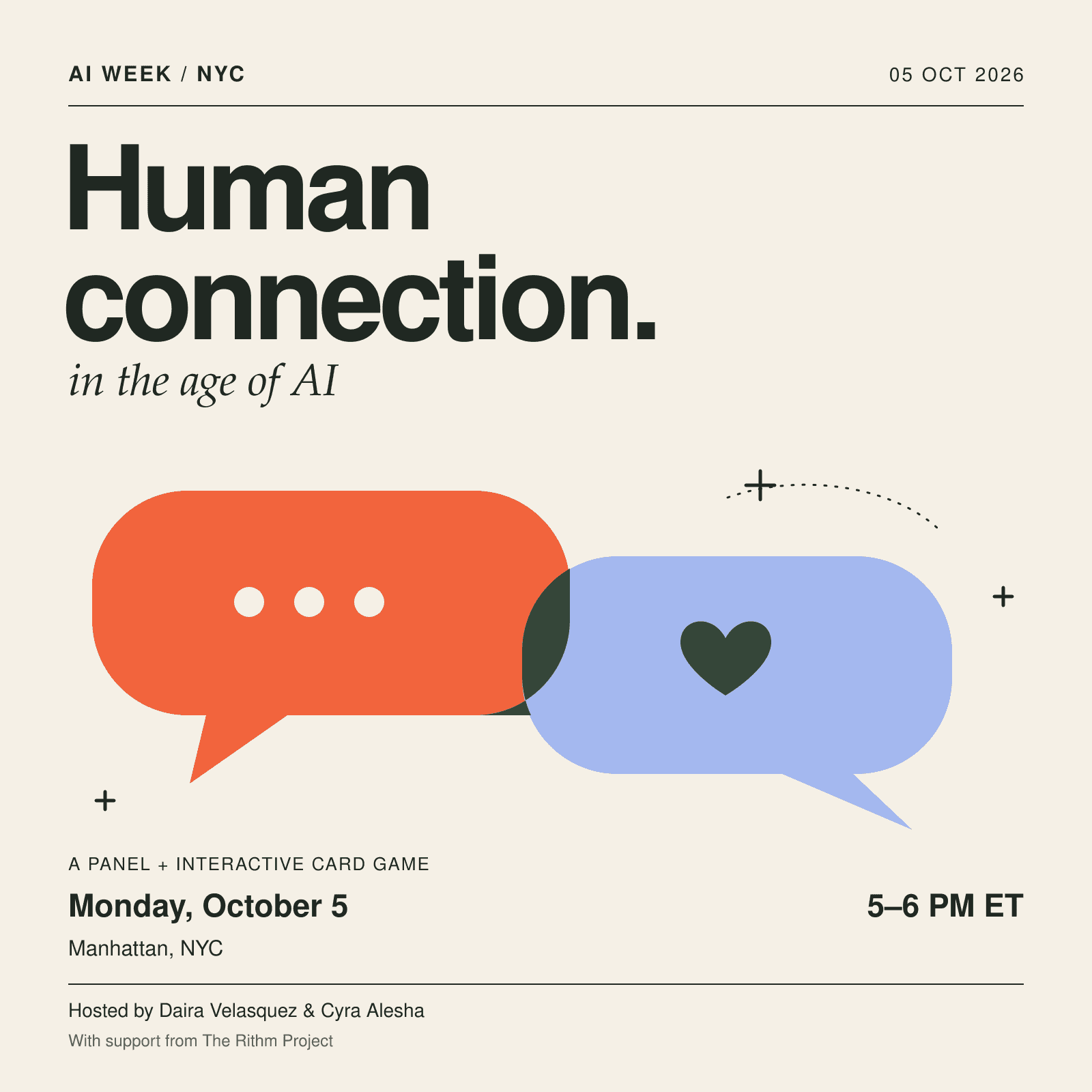 Staying Human in an AI World: AI & Human Connection #AIWeekNYC