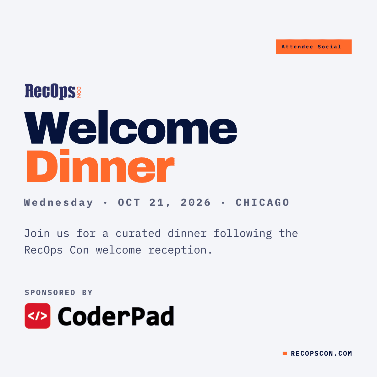 Welcome Dinner