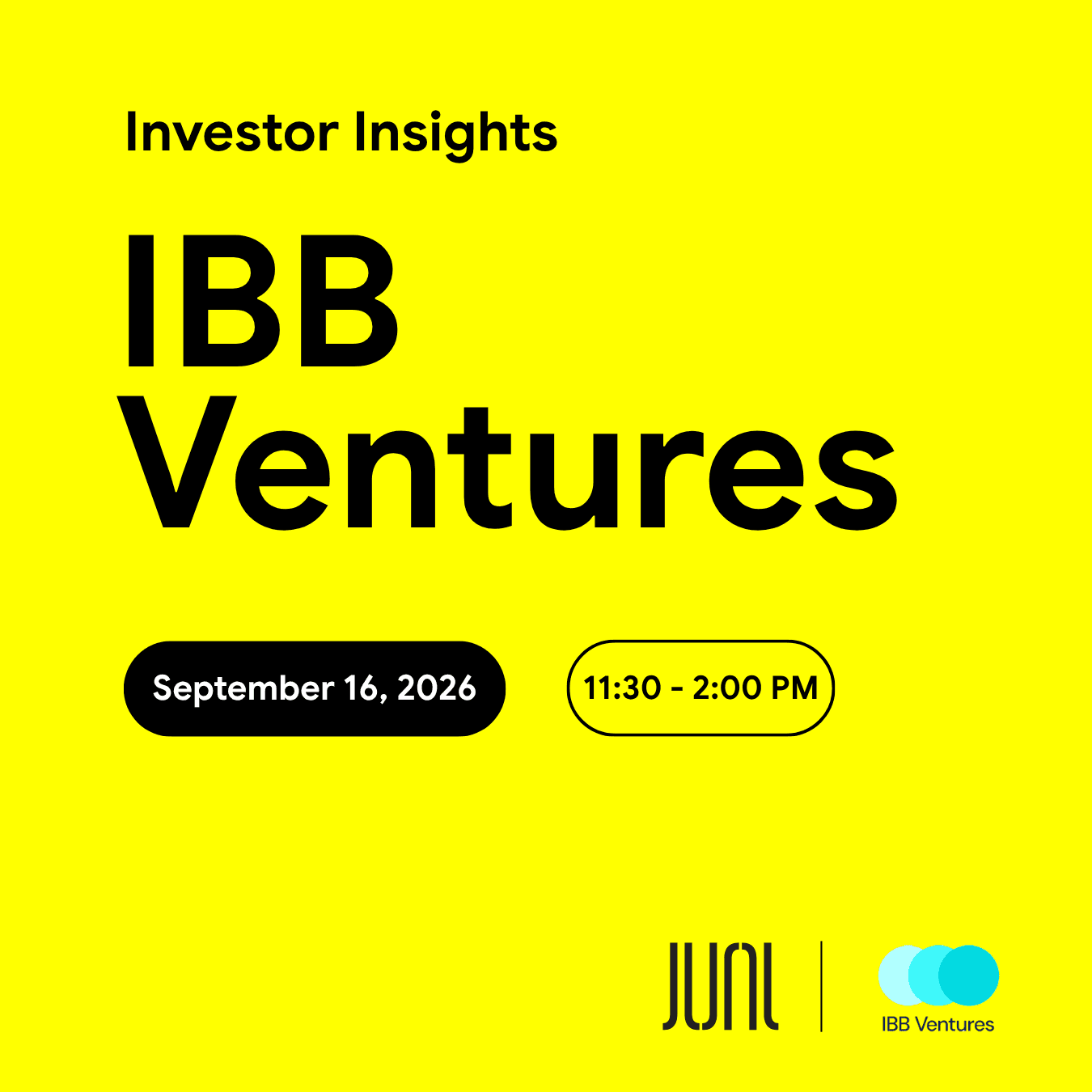 Investor Insight Session #2 - IBB Ventures