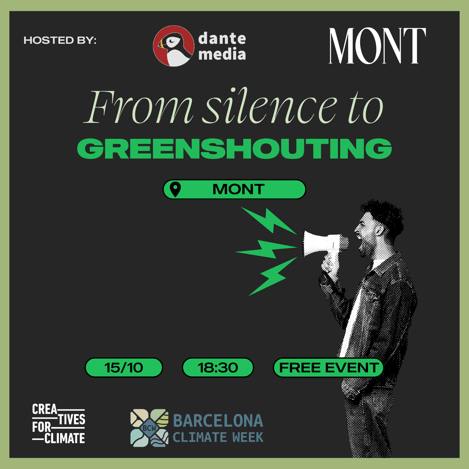 From Silence to Greenshouting: Workshop by Dante Media & Creatives for Climate @Barcelona Climate Week