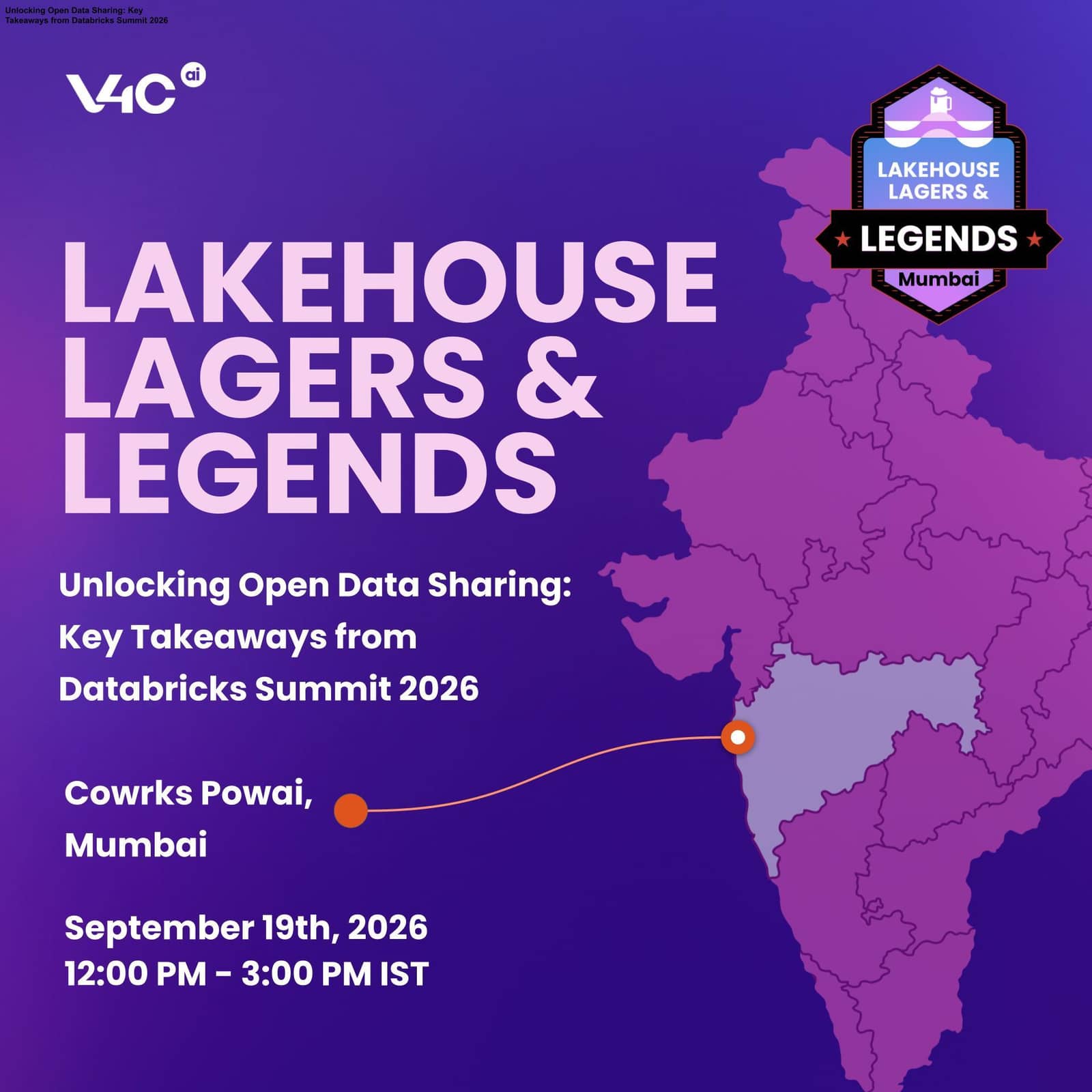 Lakehouse, Lagers & Legends [Mumbai]: Unlocking Open Data Sharing: Databricks Summit 2026