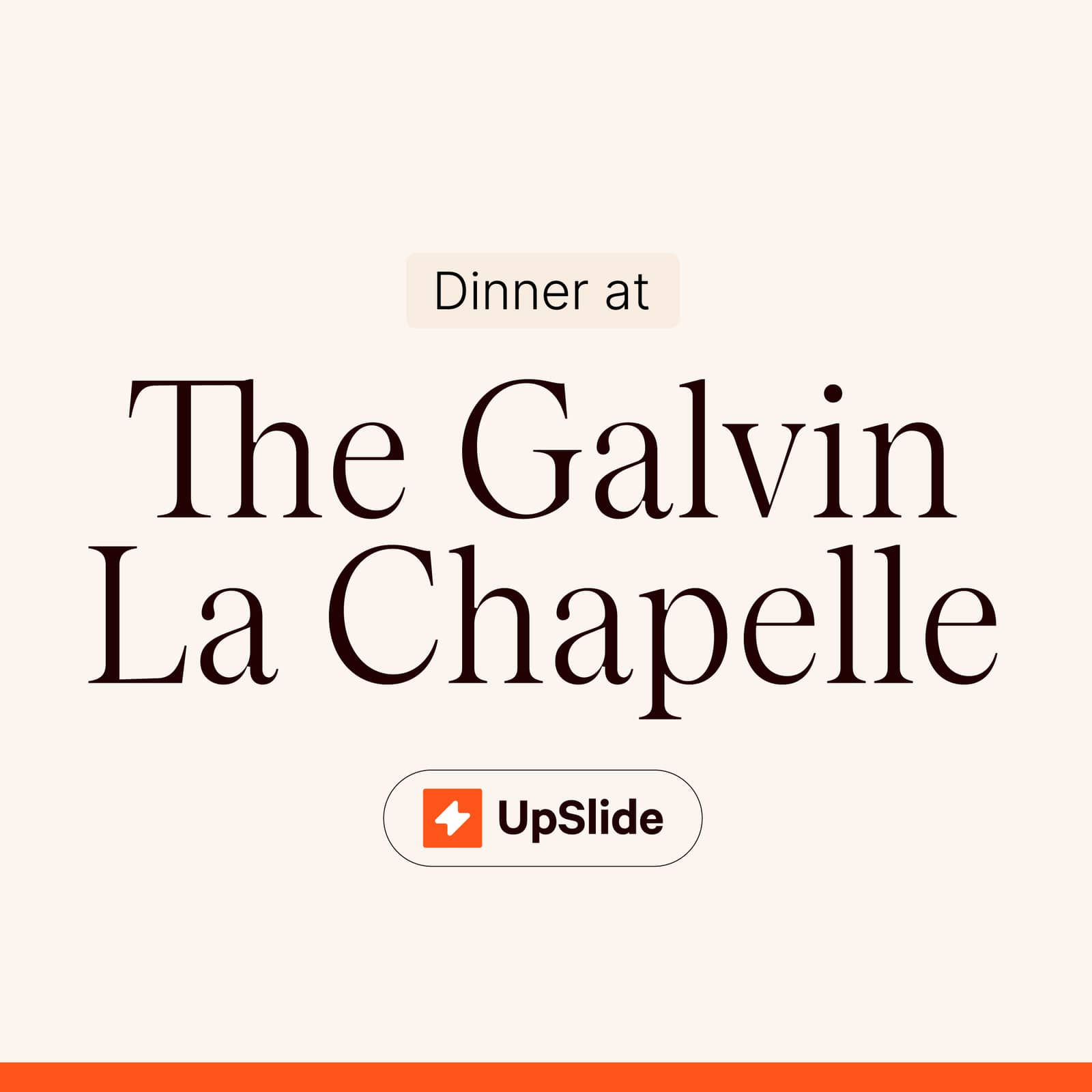 Financial Services Leaders - Dinner at The Galvin La Chapelle