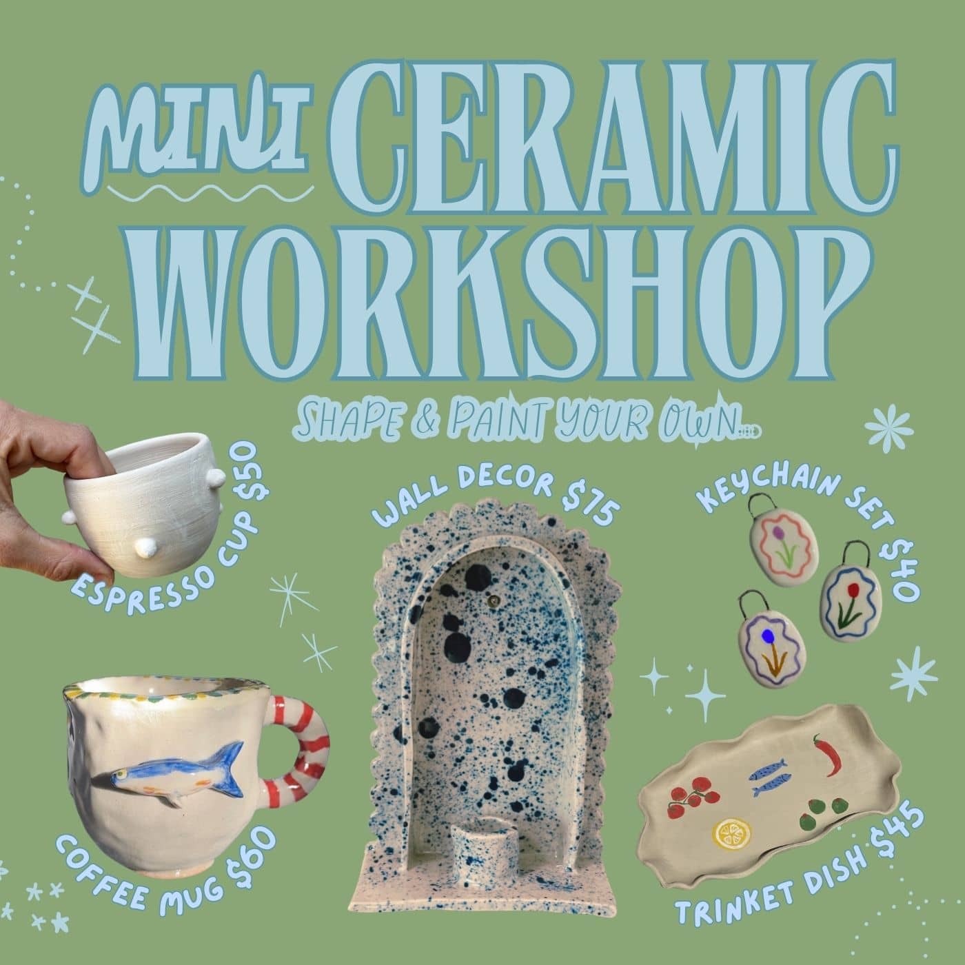 Mini Ceramic Workshop at Midsummer Pop Up [5PM - 7PM]
