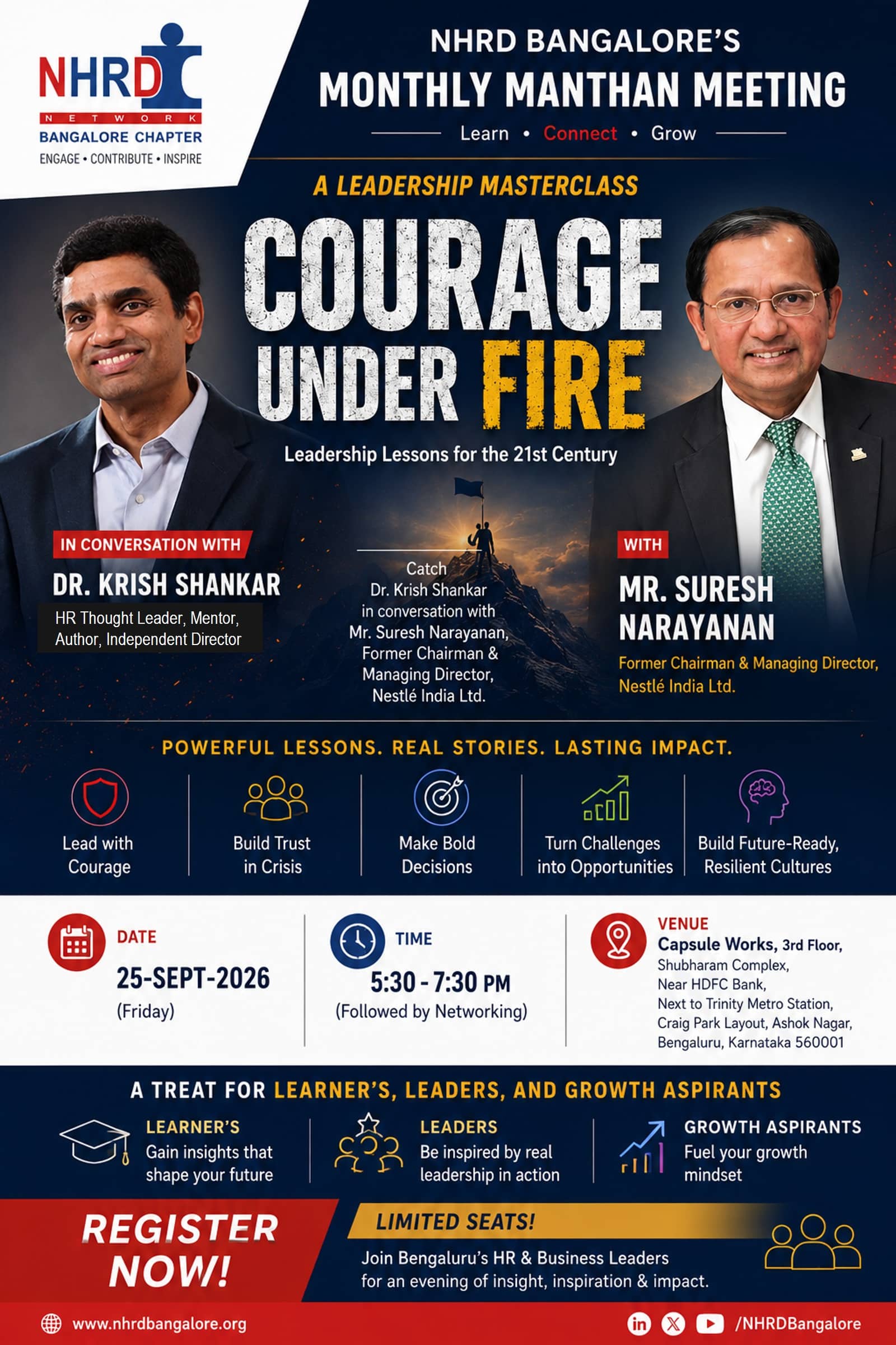 "Leadership Lessons with Mr. Suresh Narayanan - Courage Under Fire