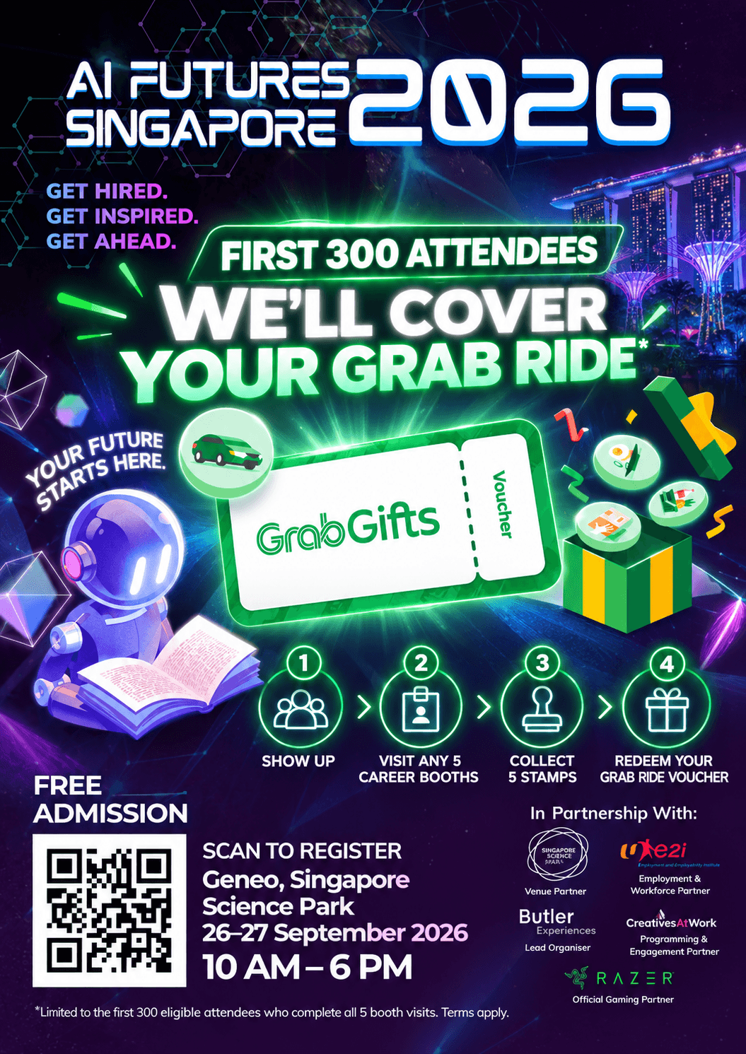 AI Futures Singapore 2026: Career Festival + Free Grab Vouchers π (26th Septemeber)