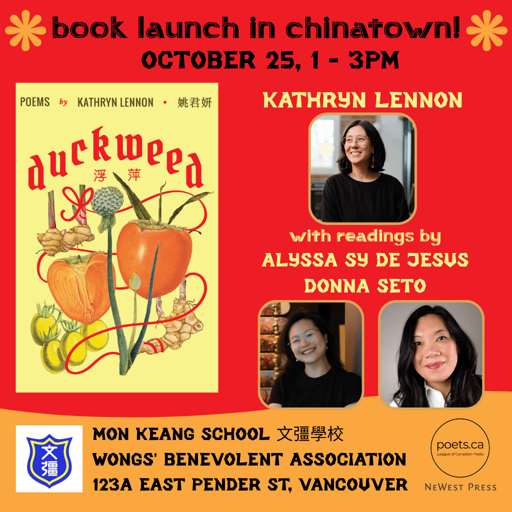 Duckweed 浮萍 ** Chinatown Book Launch ** with Kathryn Lennon, Donna Seto & Alyssa Sy de Jesus