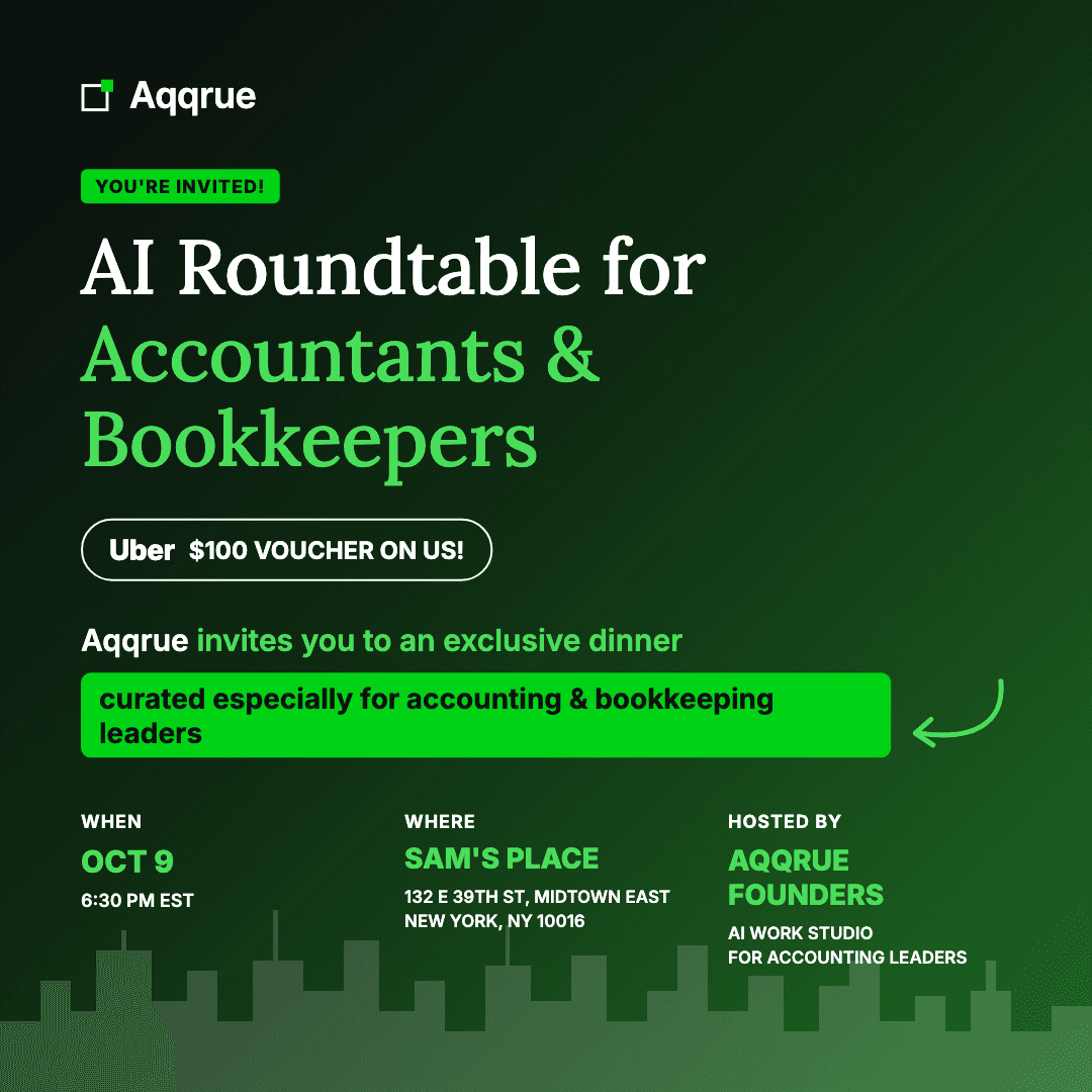 Dinner with NY Accountants & Bookkeepers: What’s working with AI?