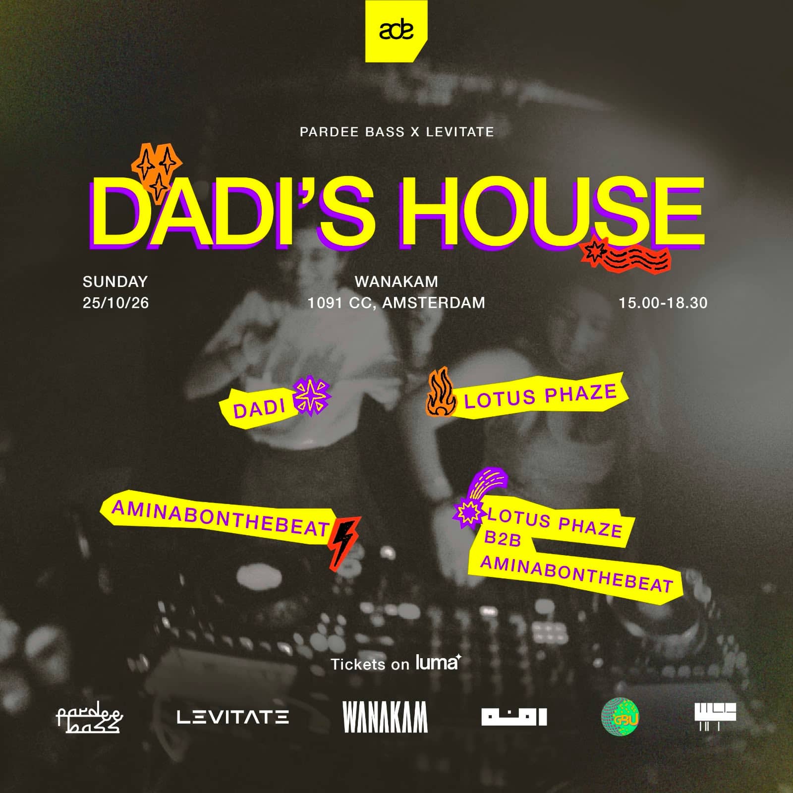 Pardee Bass x Levitate presents Dadi's House -Featuring Lotus Phaze, Dadi & aminabonthebeat