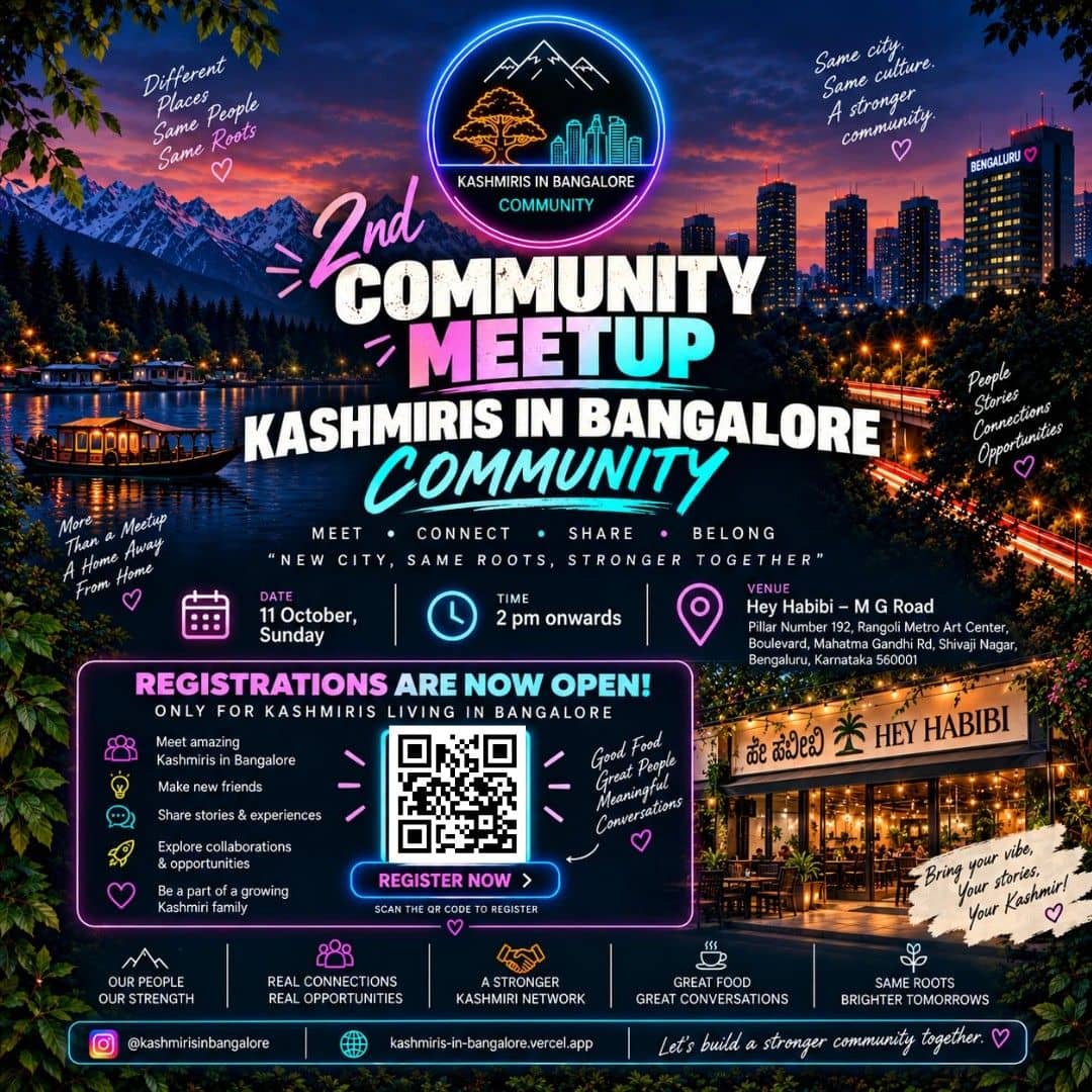 Kashmiris in Bangalore – 2nd Community Meetup