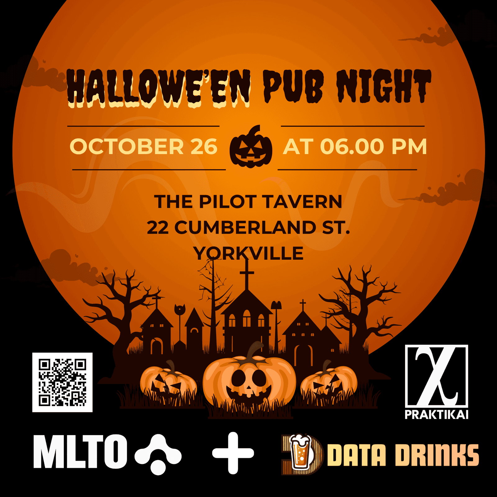 Data Drinks x MLTO: Hallowe’en Pub Night